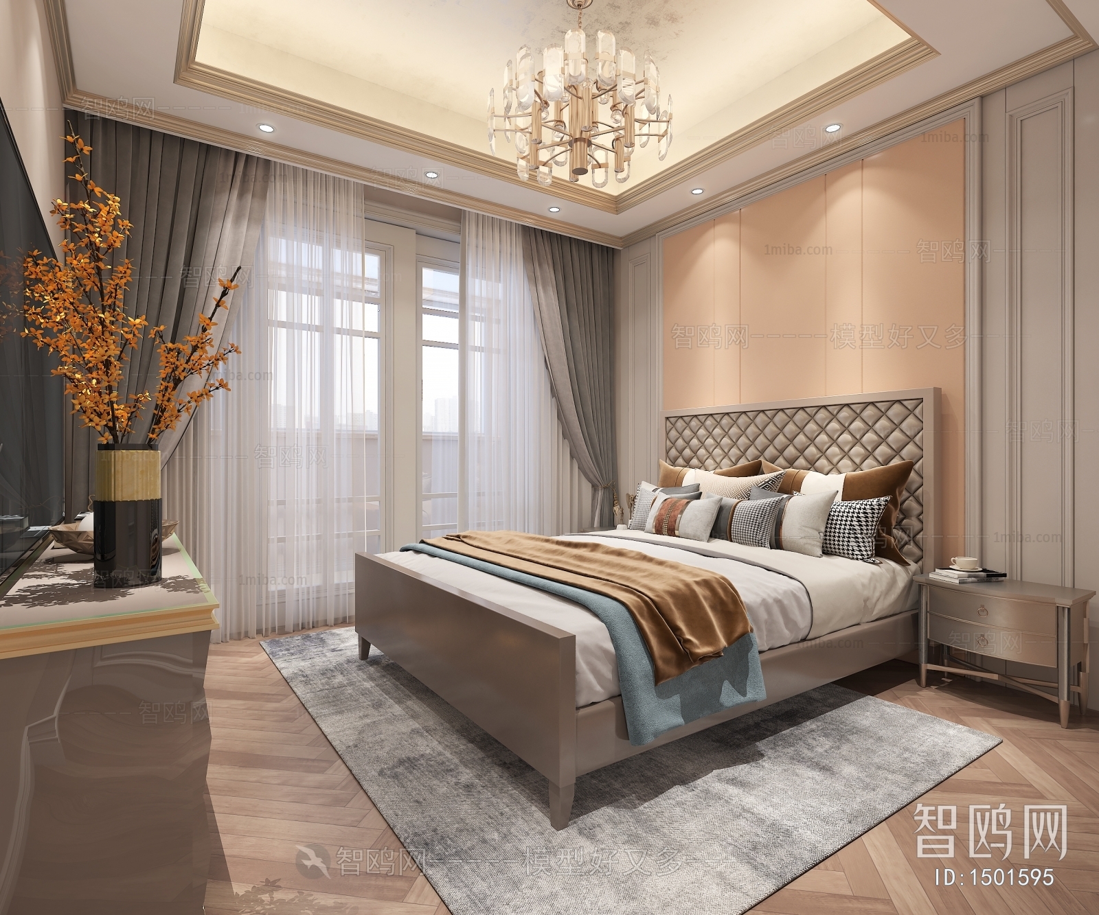 Simple European Style Bedroom