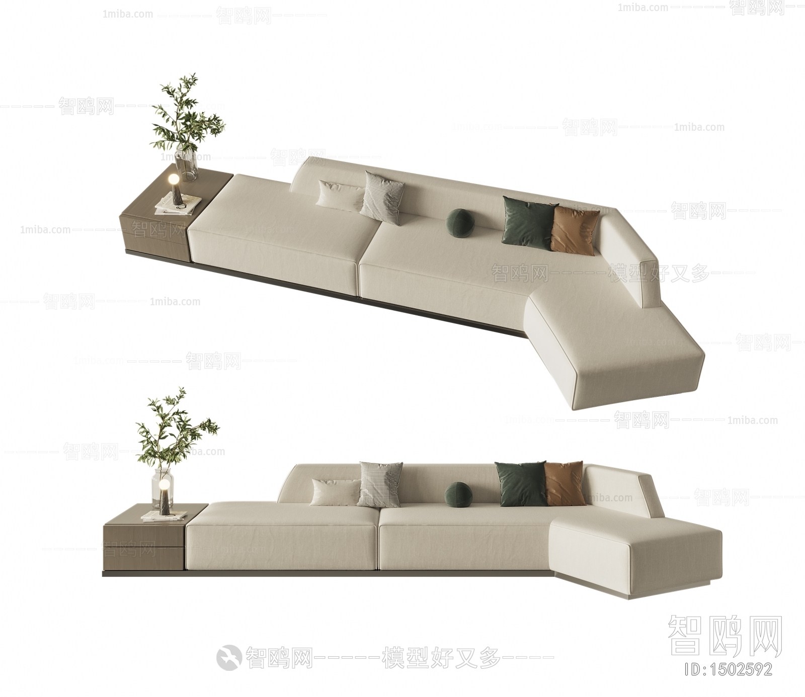 Modern Multi Person Sofa