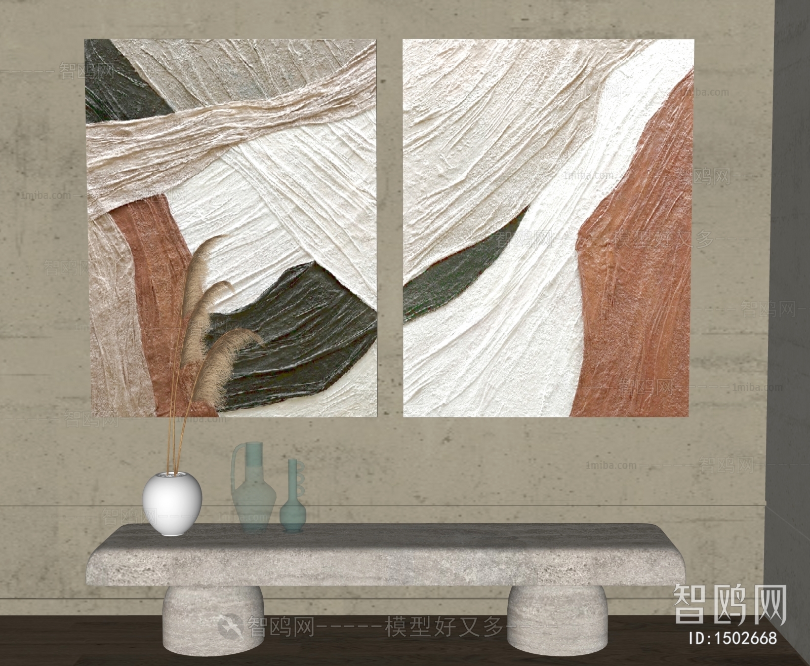 Modern Wabi-sabi Style Painting