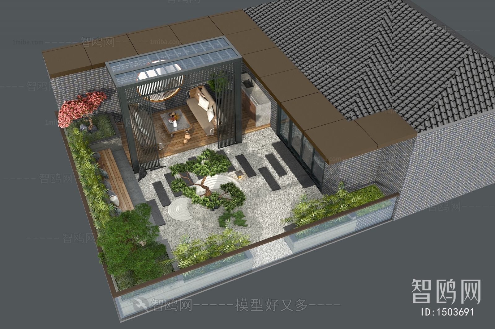 New Chinese Style Courtyard/landscape