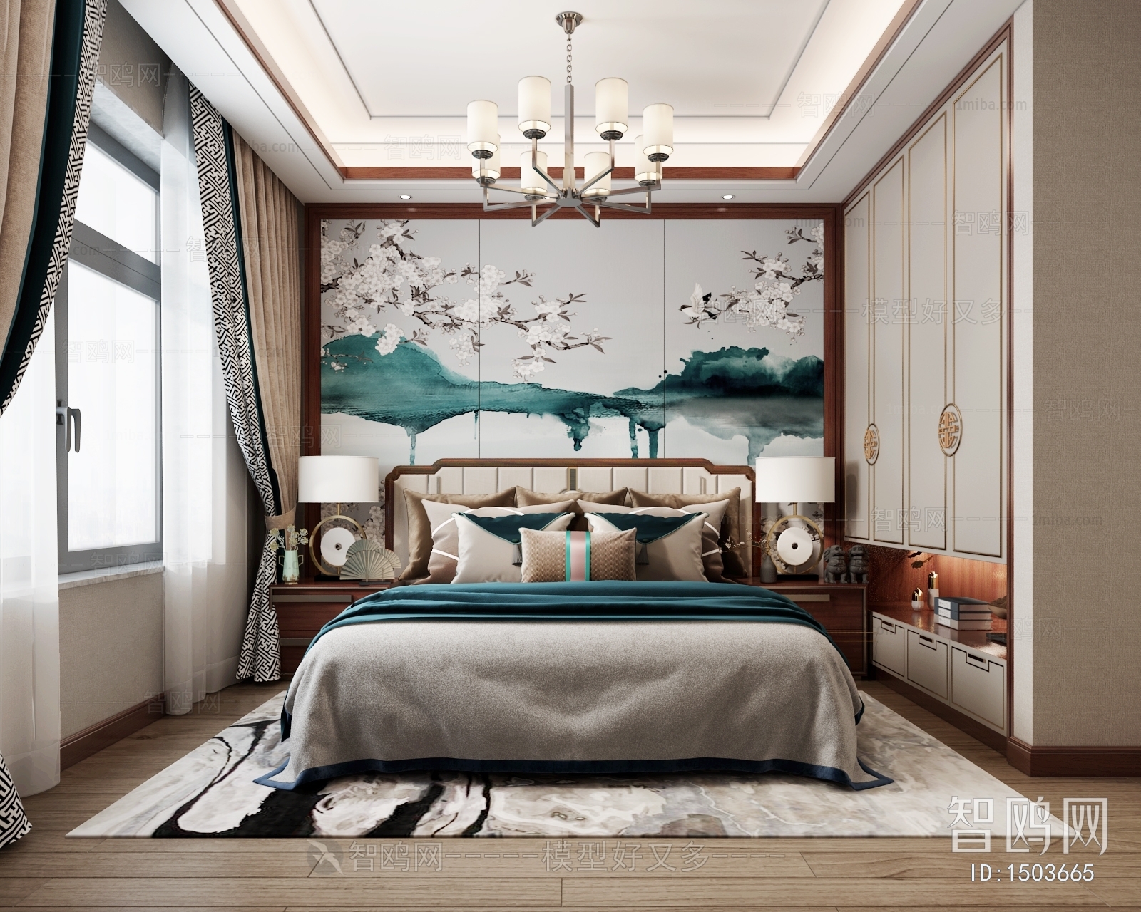 New Chinese Style Bedroom