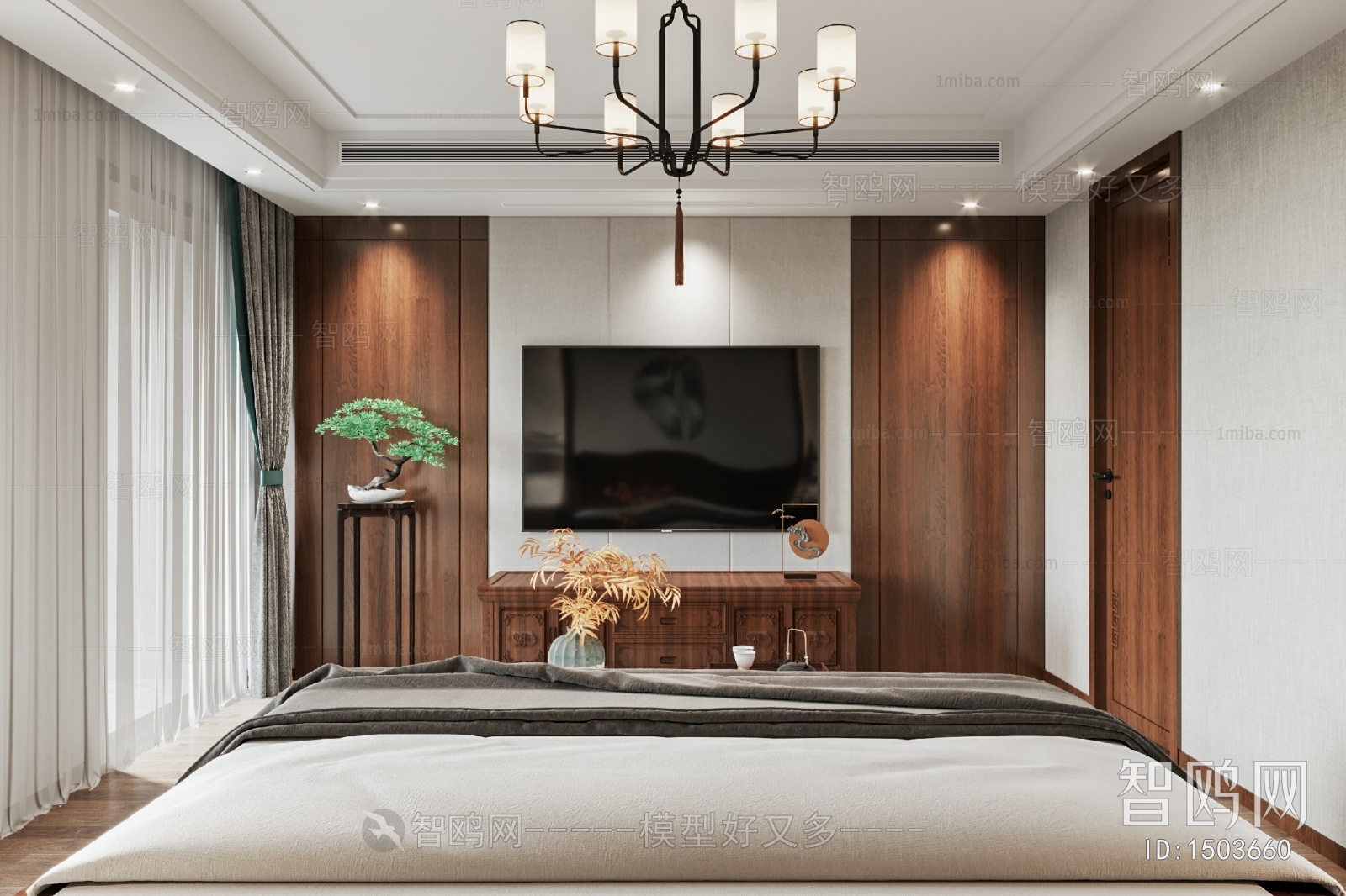 New Chinese Style Bedroom