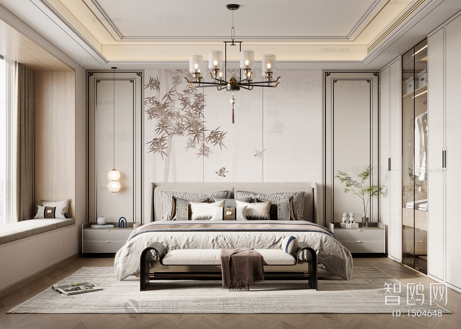 New Chinese Style Bedroom