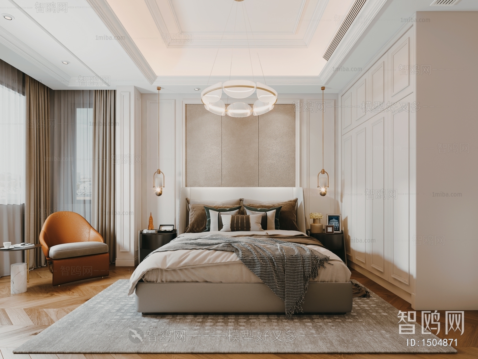 Simple European Style Bedroom