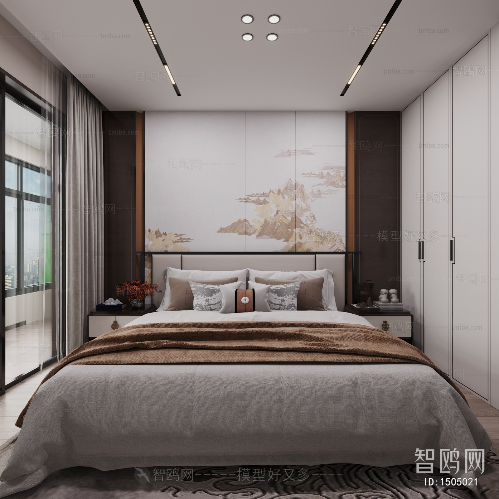 New Chinese Style Bedroom