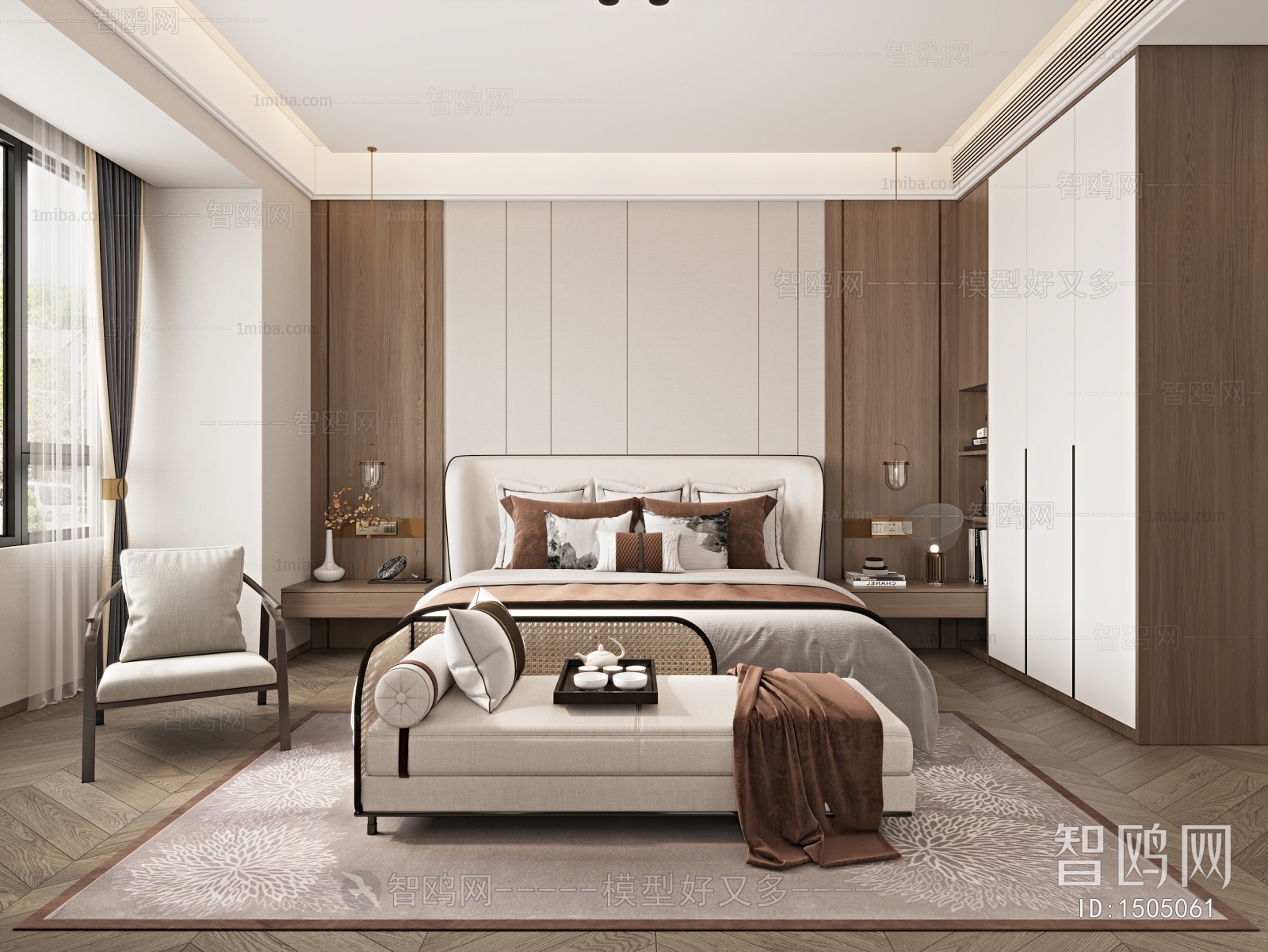 New Chinese Style Bedroom