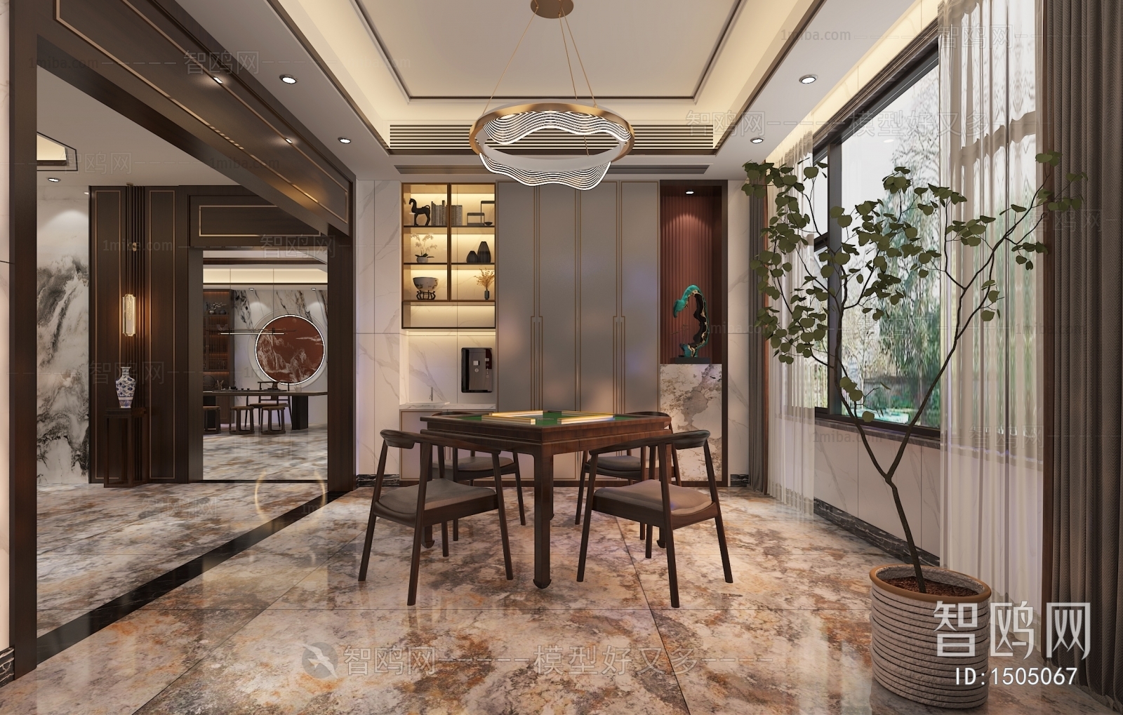 New Chinese Style A Living Room