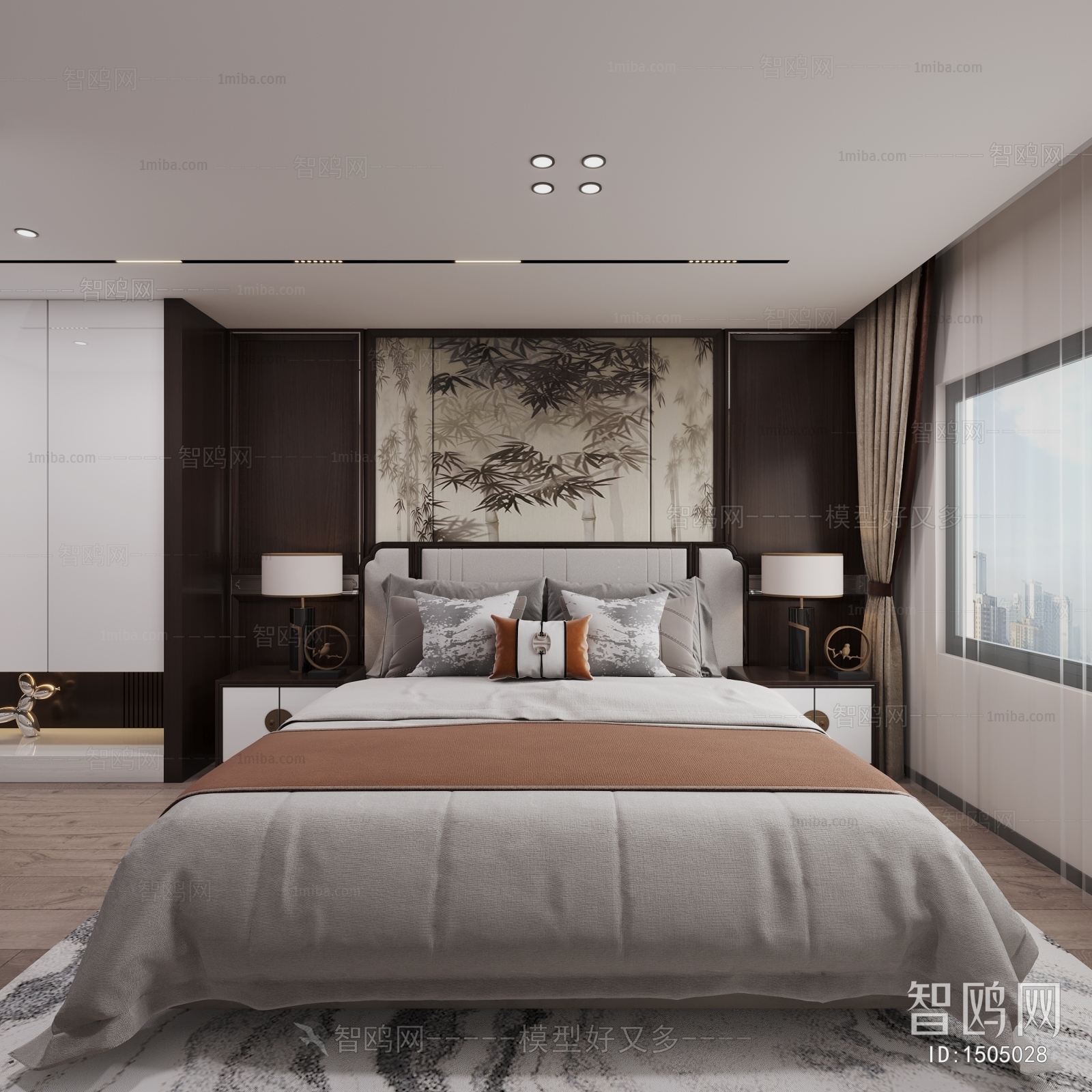 New Chinese Style Bedroom