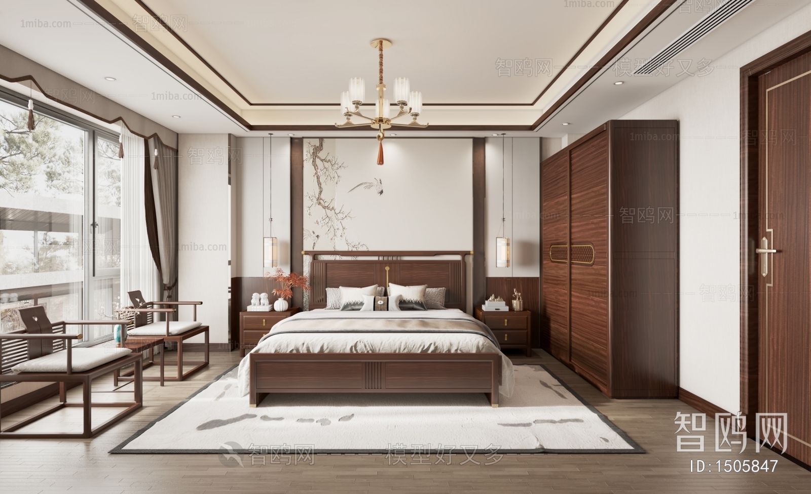 New Chinese Style Bedroom