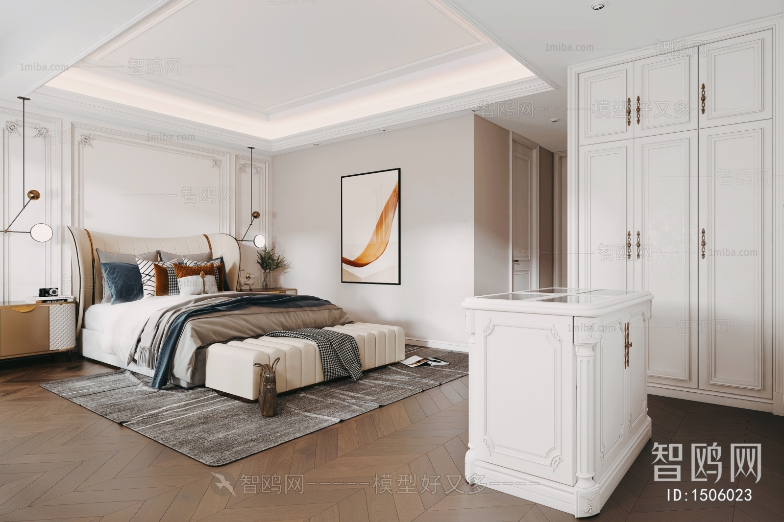 Simple European Style Bedroom