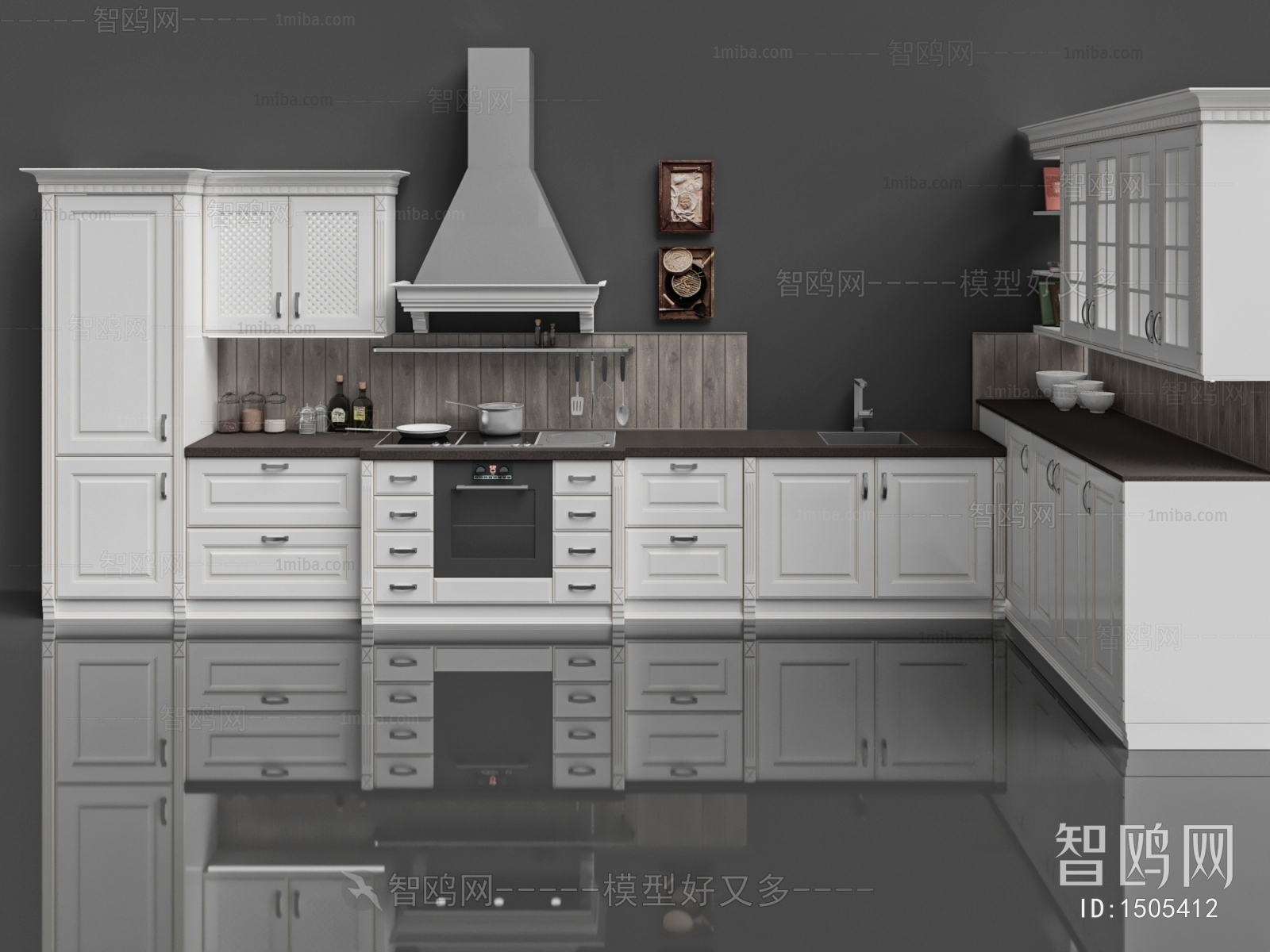 Simple European Style Kitchen Cabinet