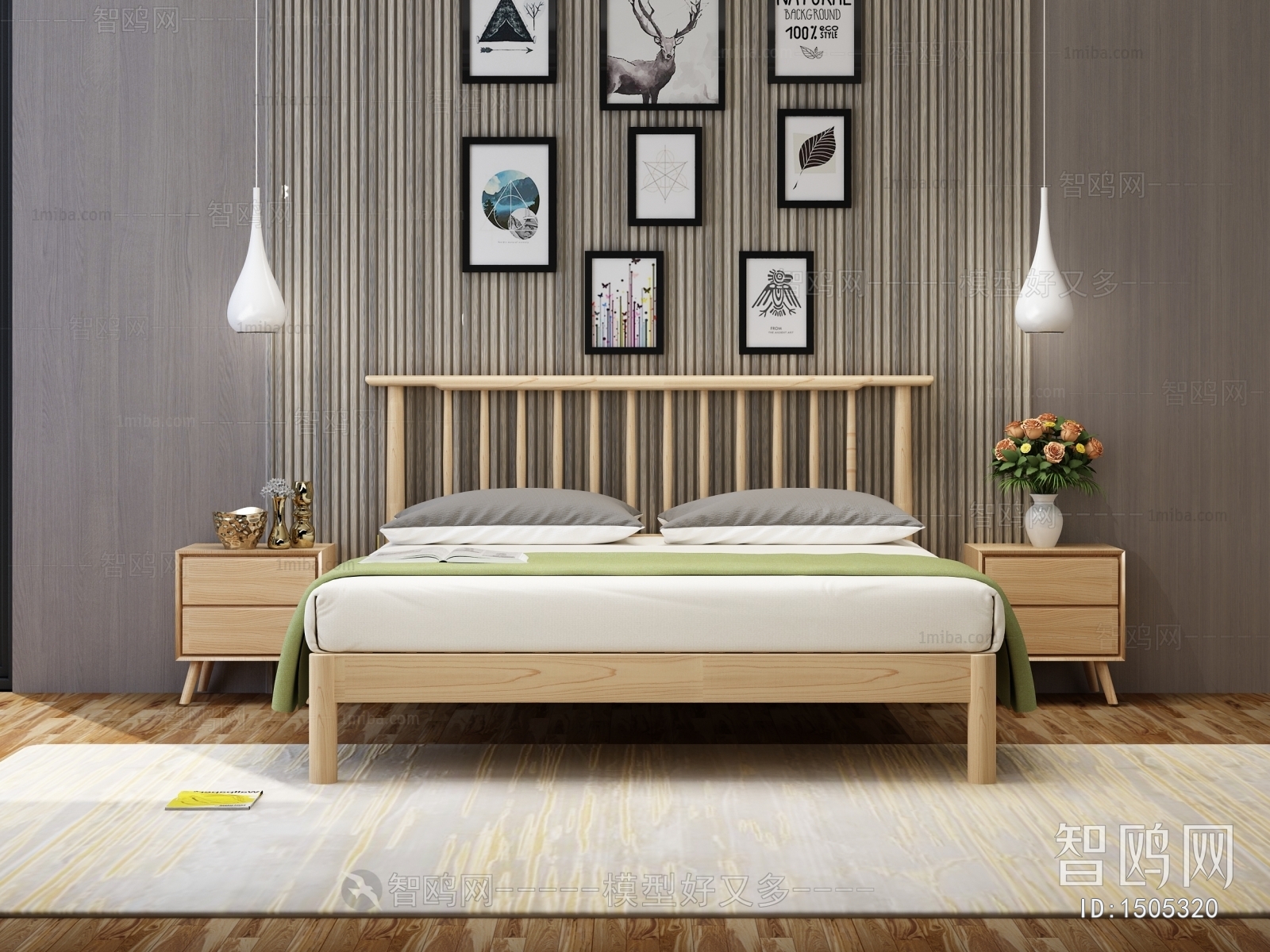 Nordic Style Double Bed