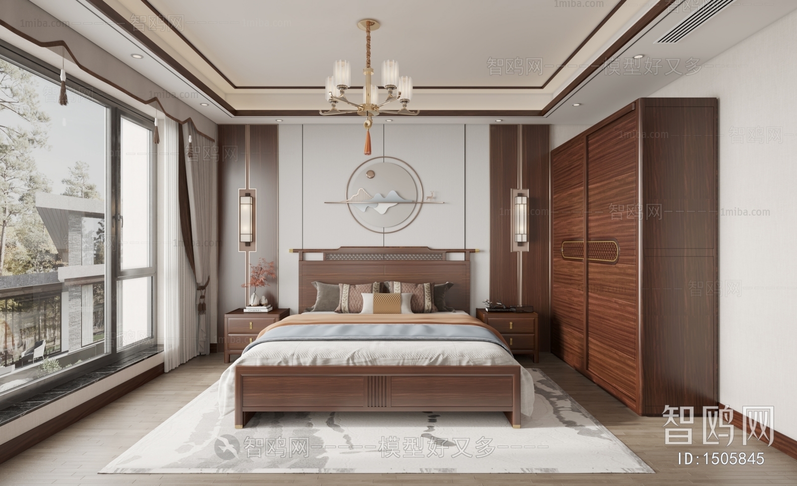 New Chinese Style Bedroom