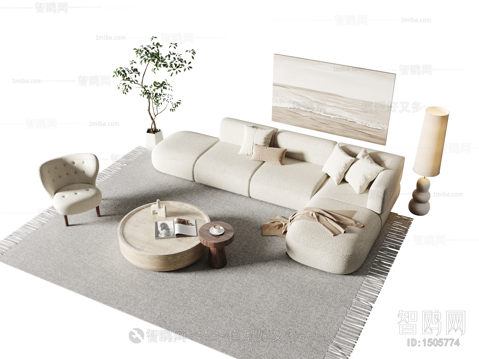 Wabi-sabi Style Sofa Combination