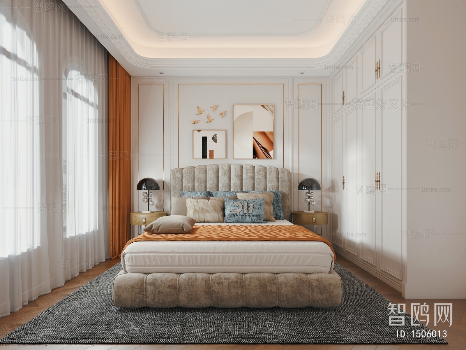 Simple European Style Bedroom