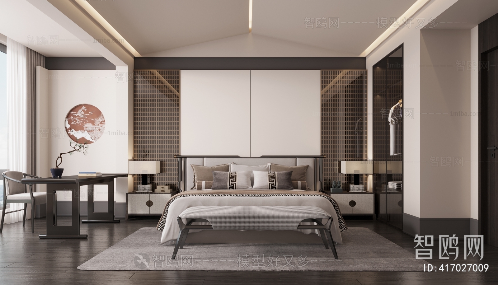 New Chinese Style Bedroom