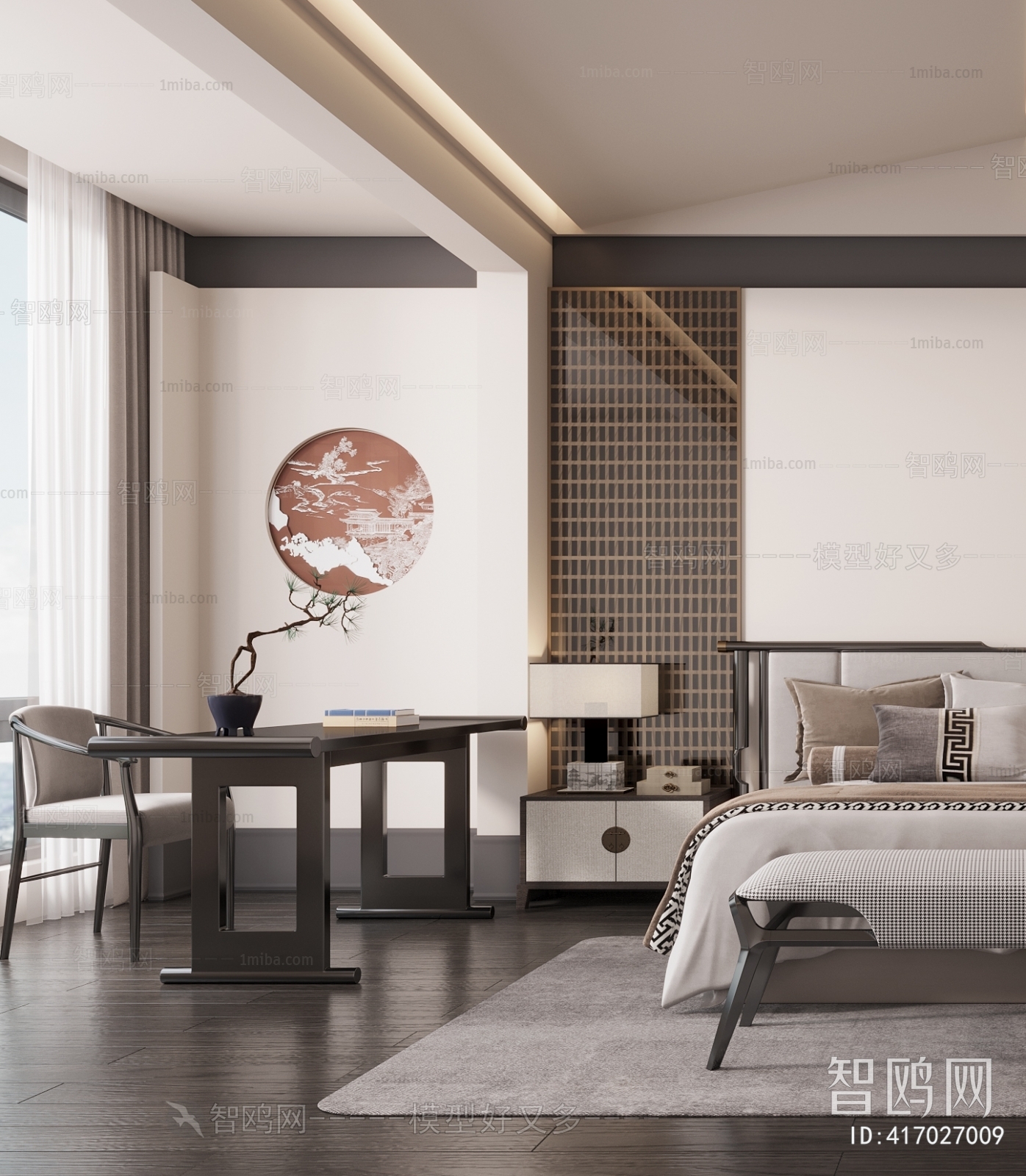 New Chinese Style Bedroom