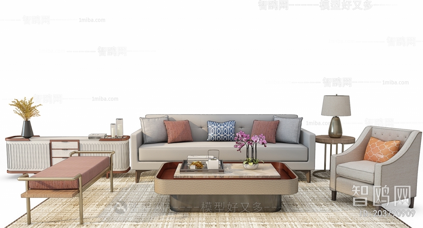 Simple European Style Sofa Combination