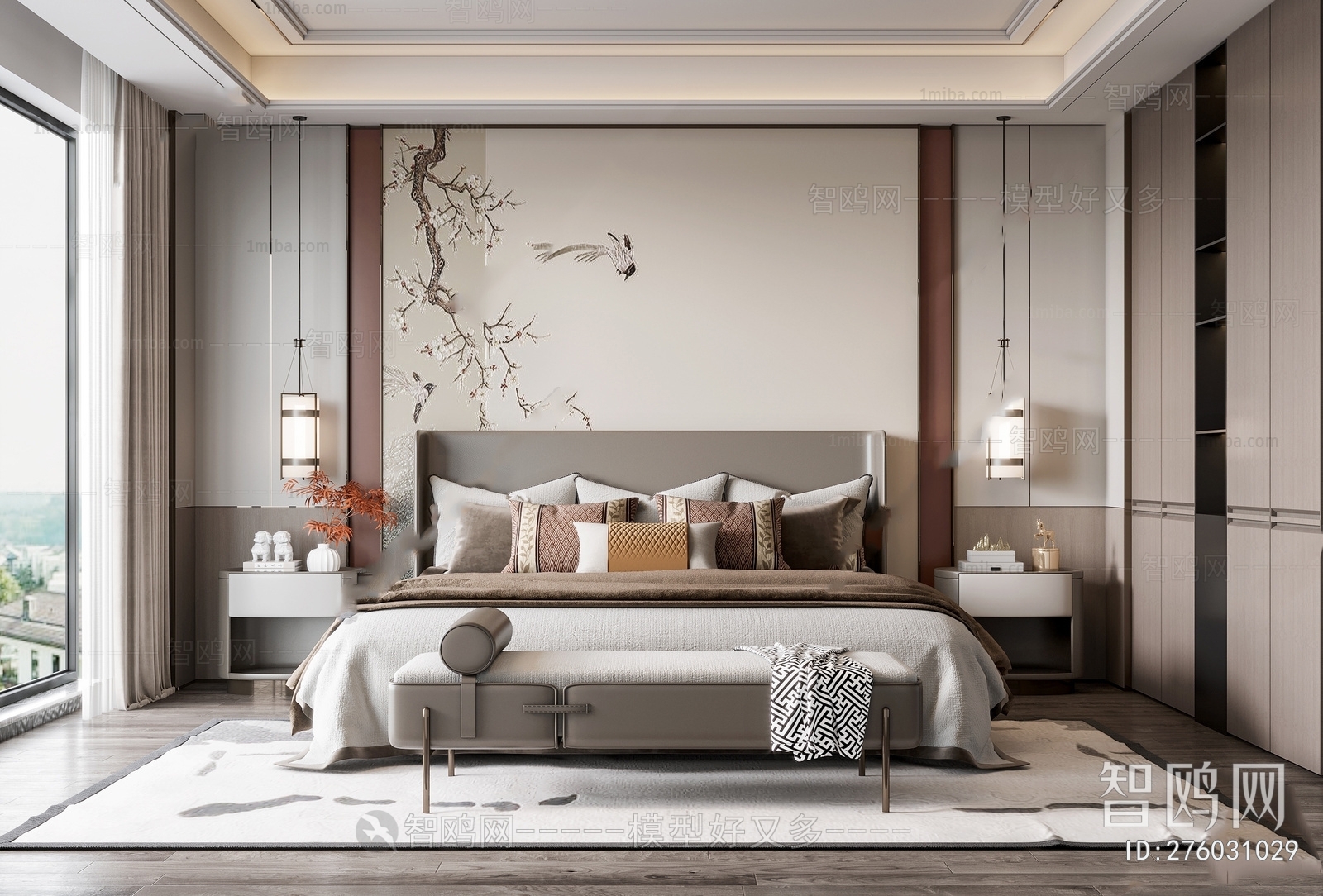 New Chinese Style Bedroom