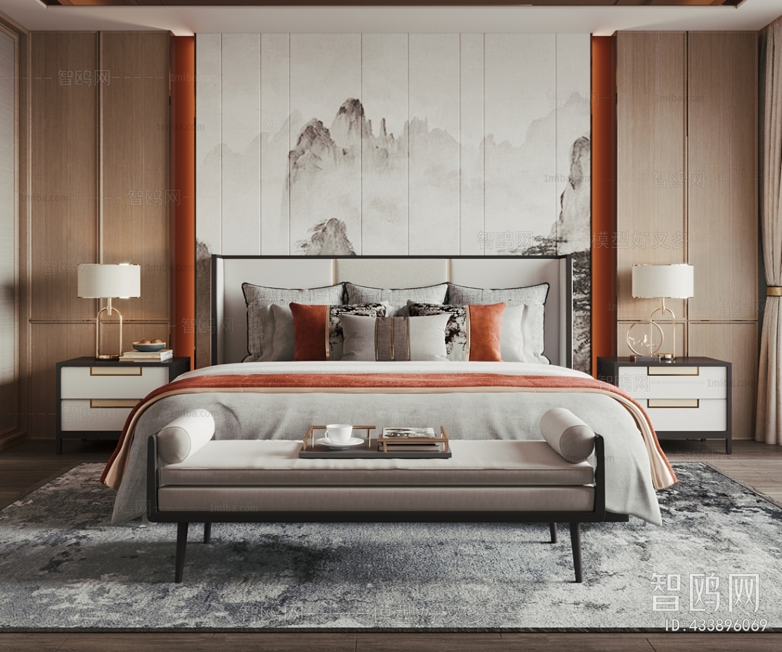 New Chinese Style Bedroom