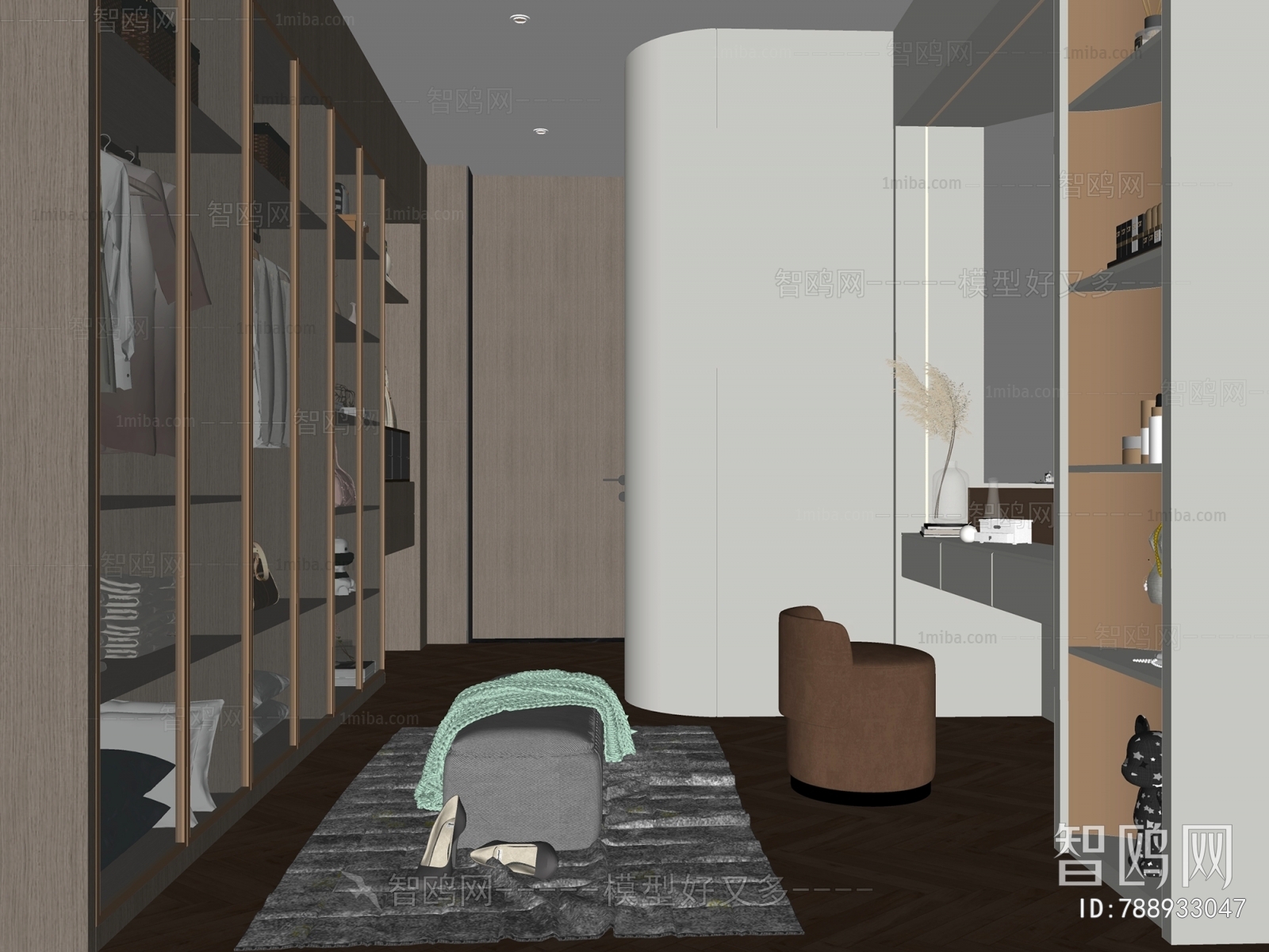 Modern Clothes Storage Area