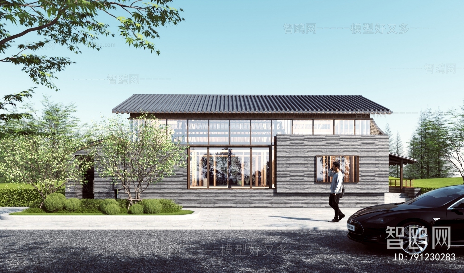 New Chinese Style Villa Appearance