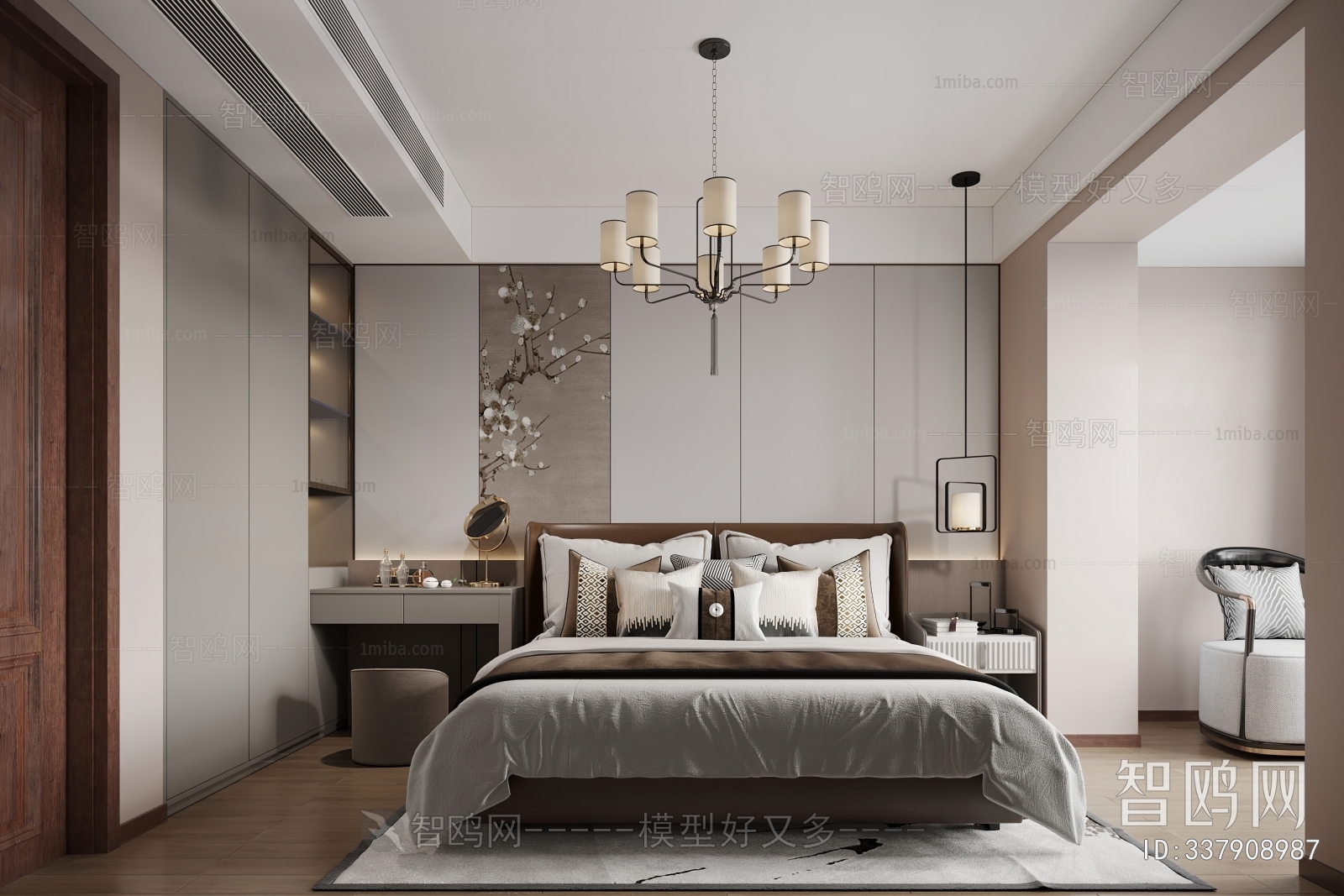 New Chinese Style Bedroom