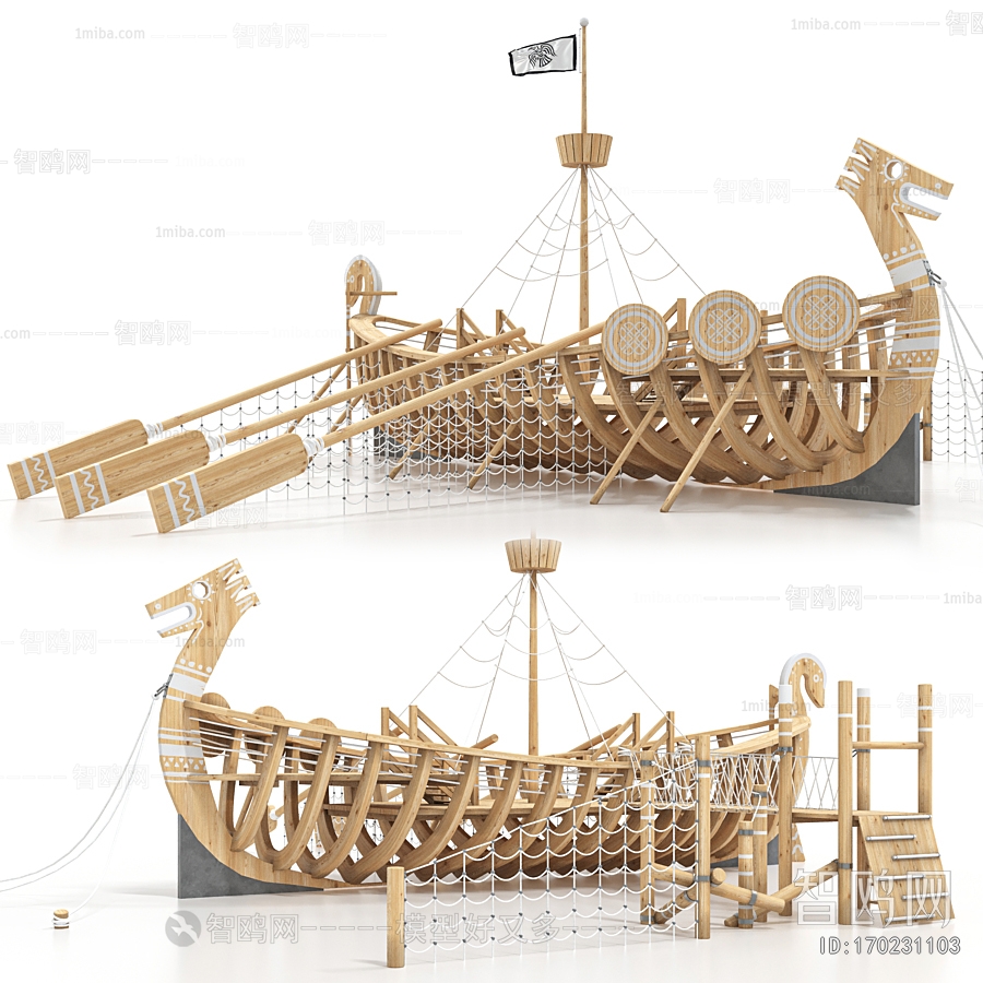 现代船模型