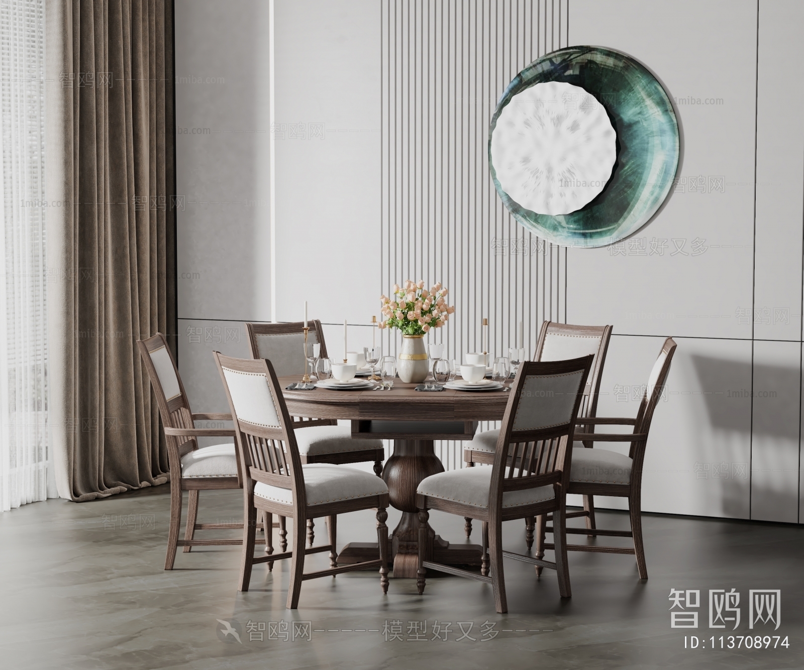 American Style Dining Table And Chairs