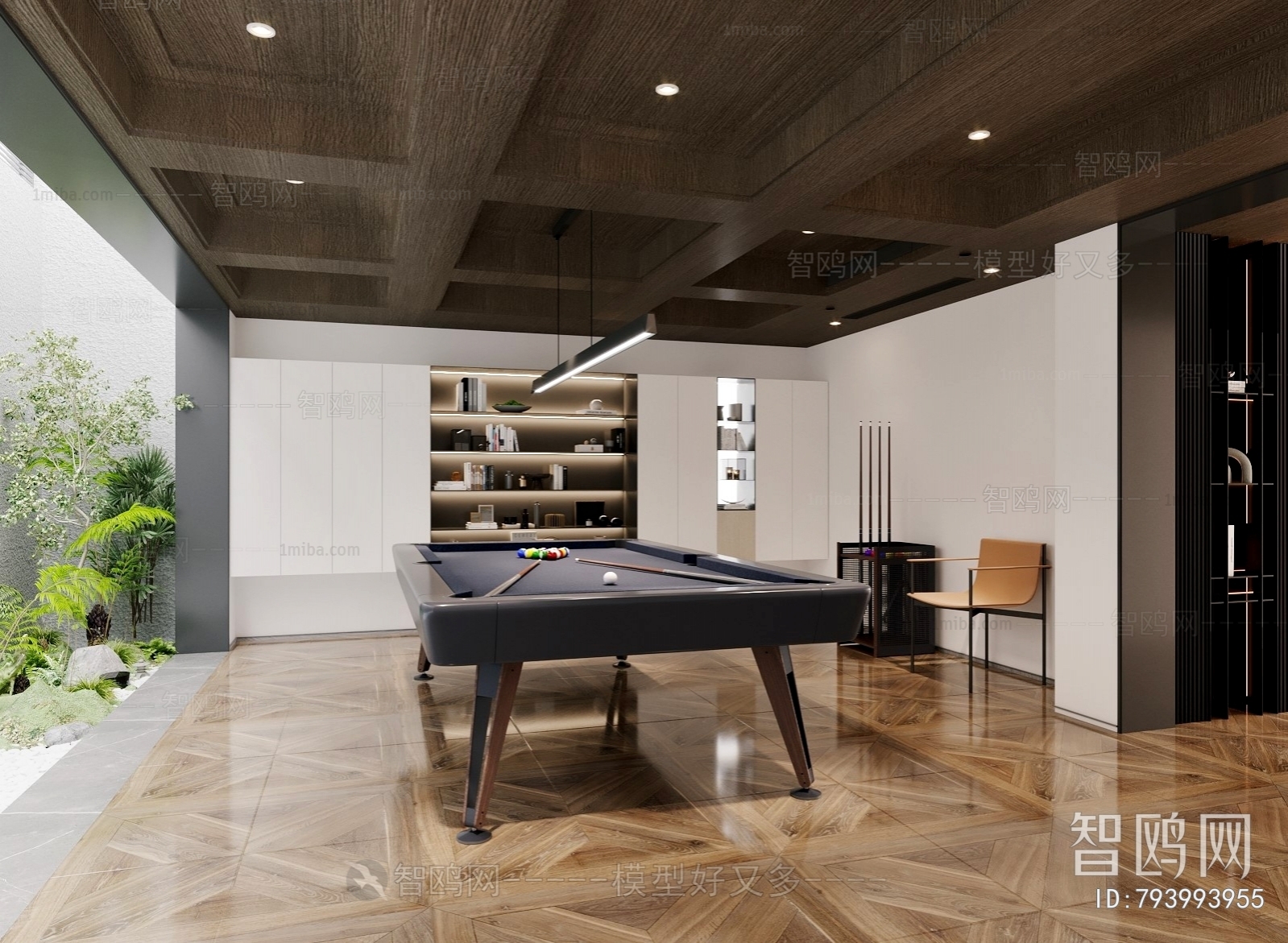 Modern Billiards Room