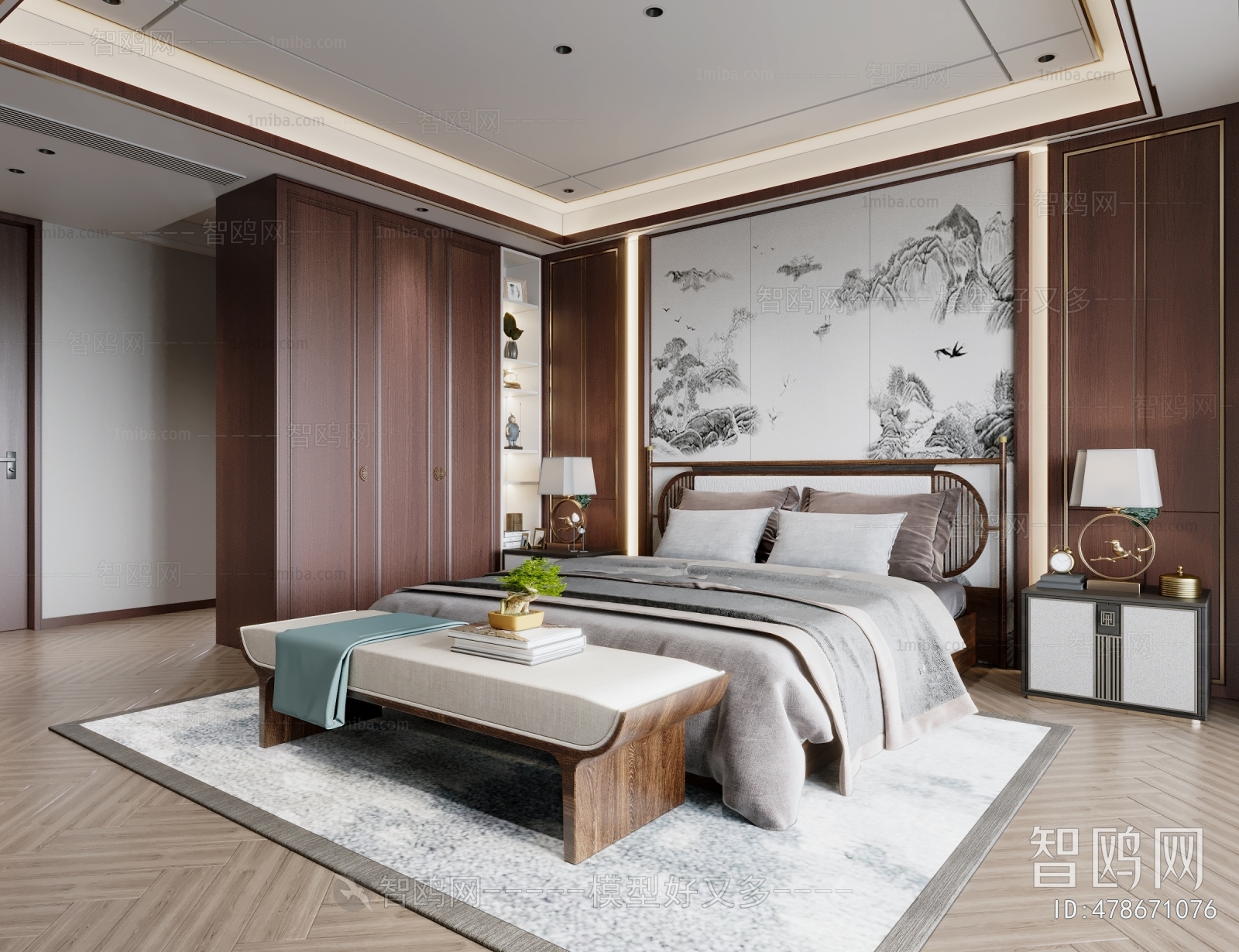 New Chinese Style Bedroom