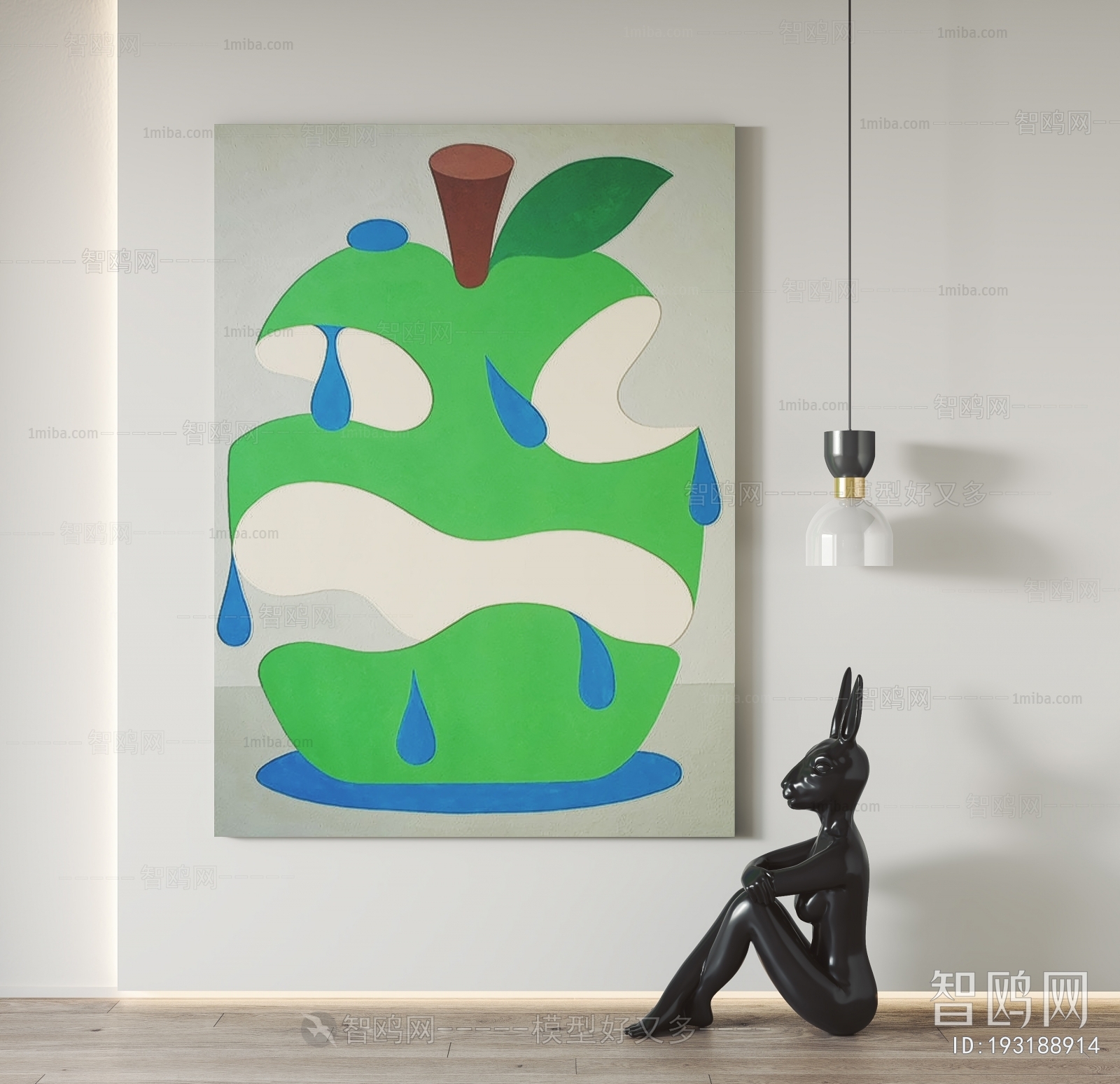 北欧创意苹果抽象挂画