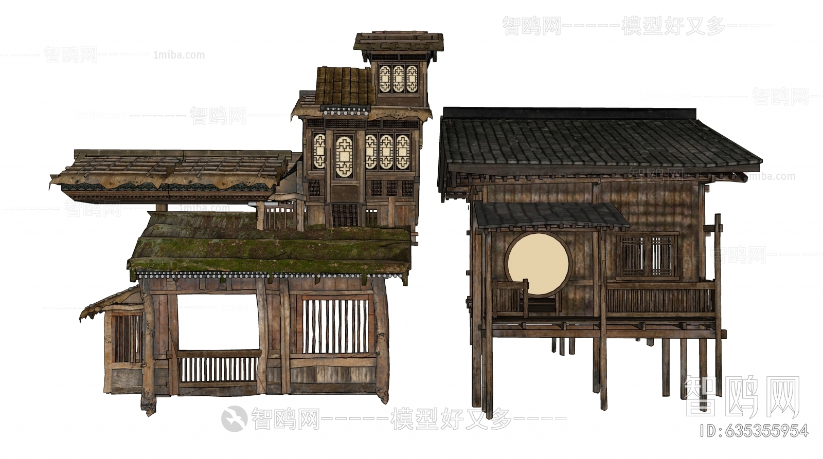 New Chinese Style Ancient Architectural Buildings