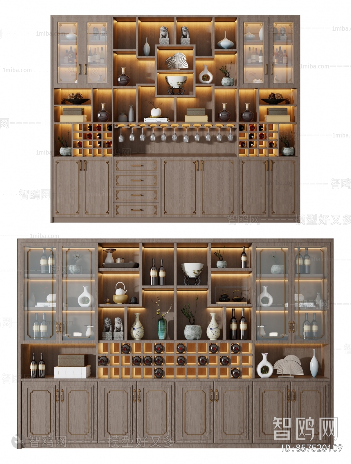 New Chinese Style Wine Cabinet