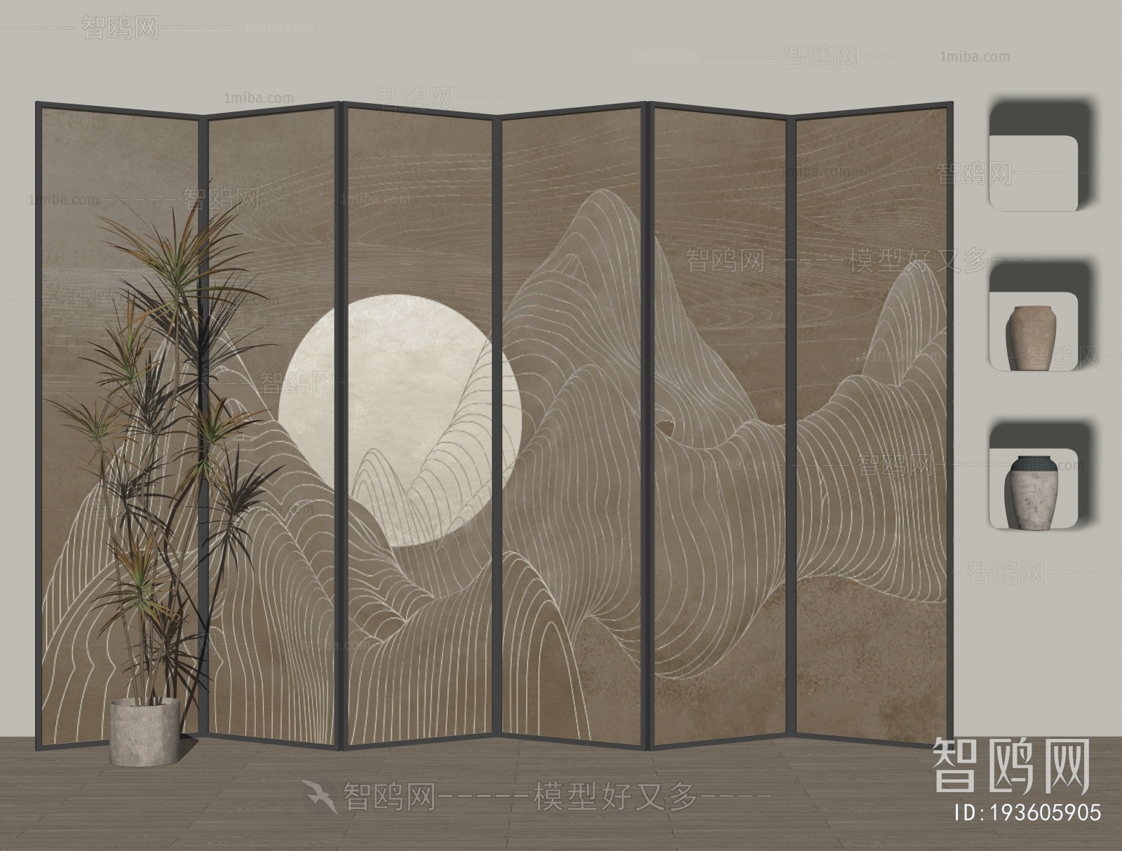 New Chinese Style Wabi-sabi Style Partition