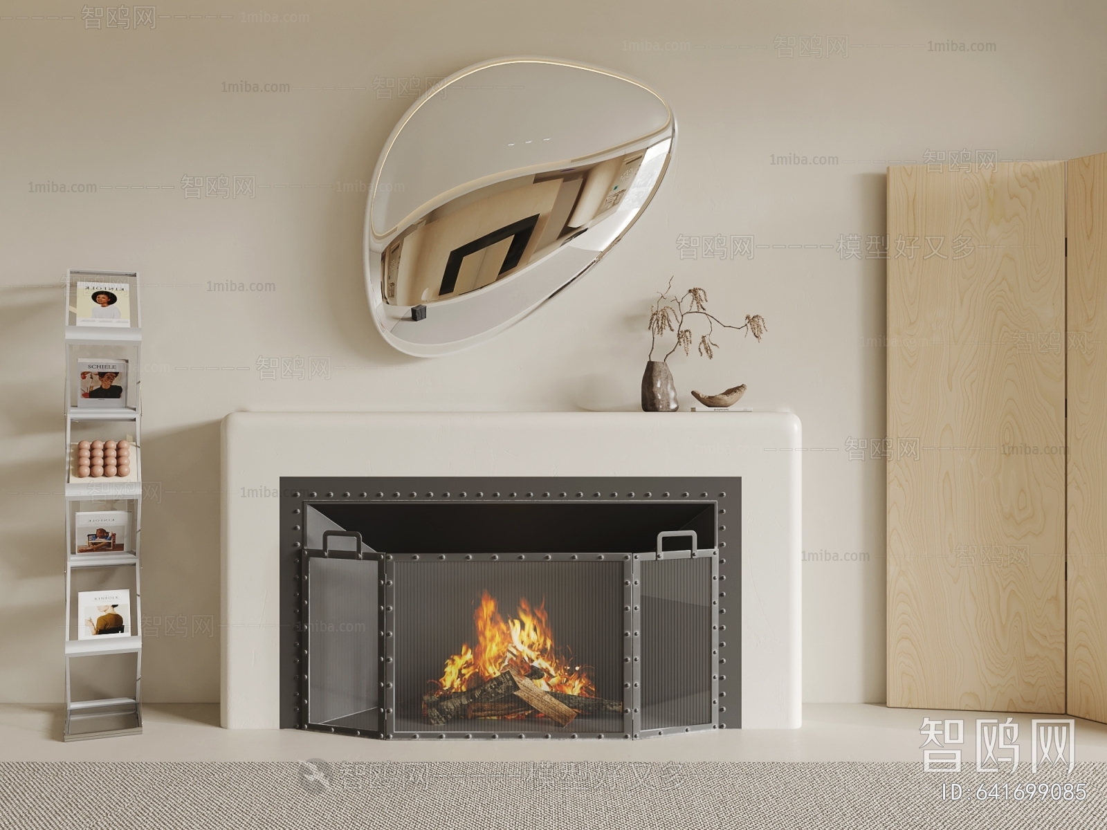 Modern Wabi-sabi Style Fireplace