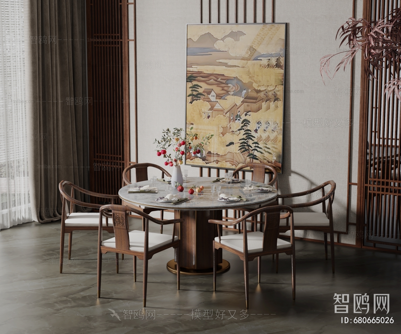 New Chinese Style Dining Table And Chairs