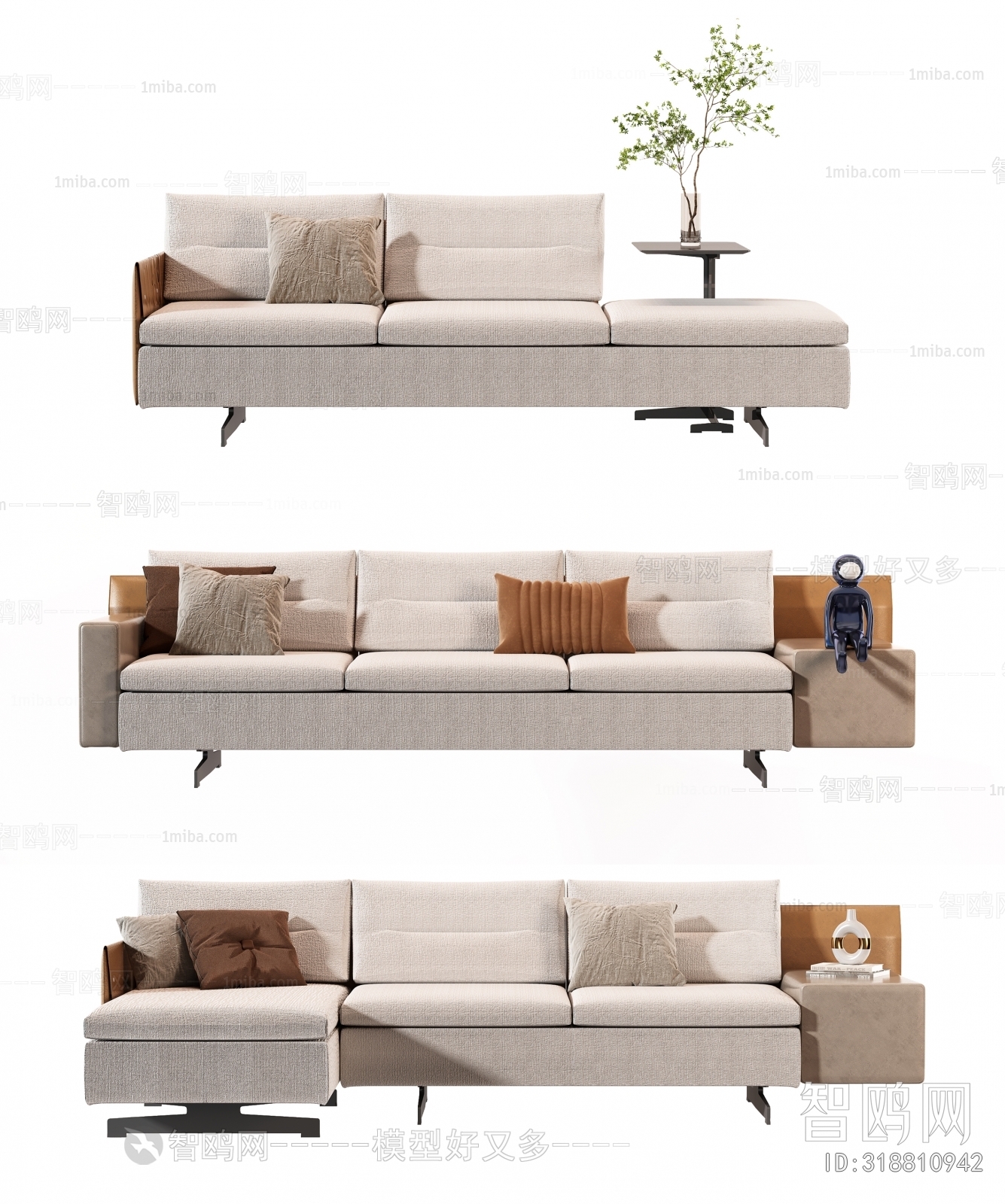 Modern Three-seat Sofa