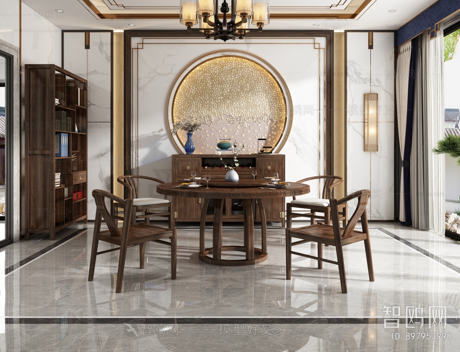 New Chinese Style Dining Room