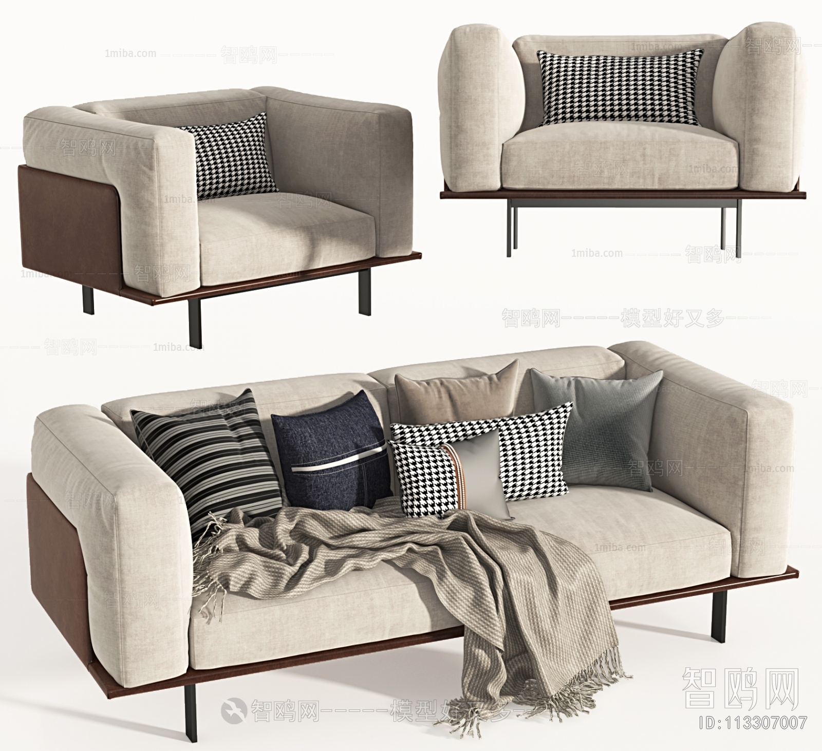 Modern Three-seat Sofa