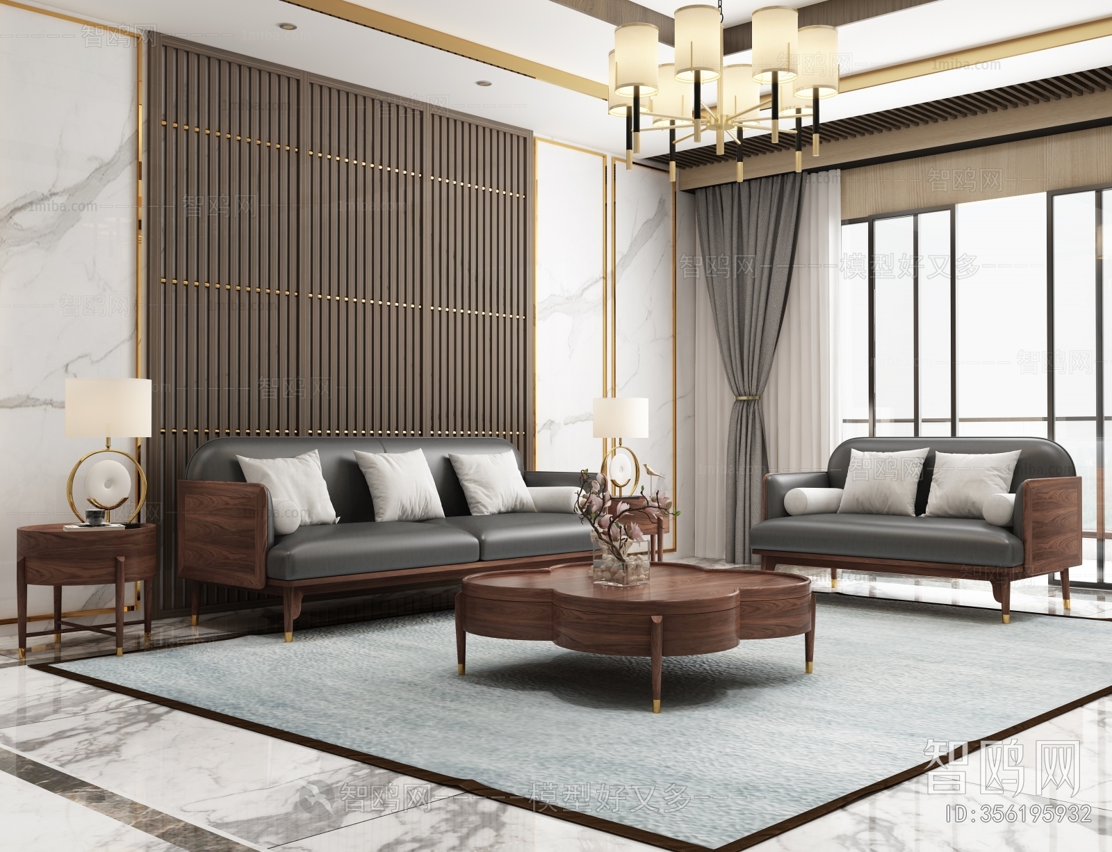 New Chinese Style A Living Room