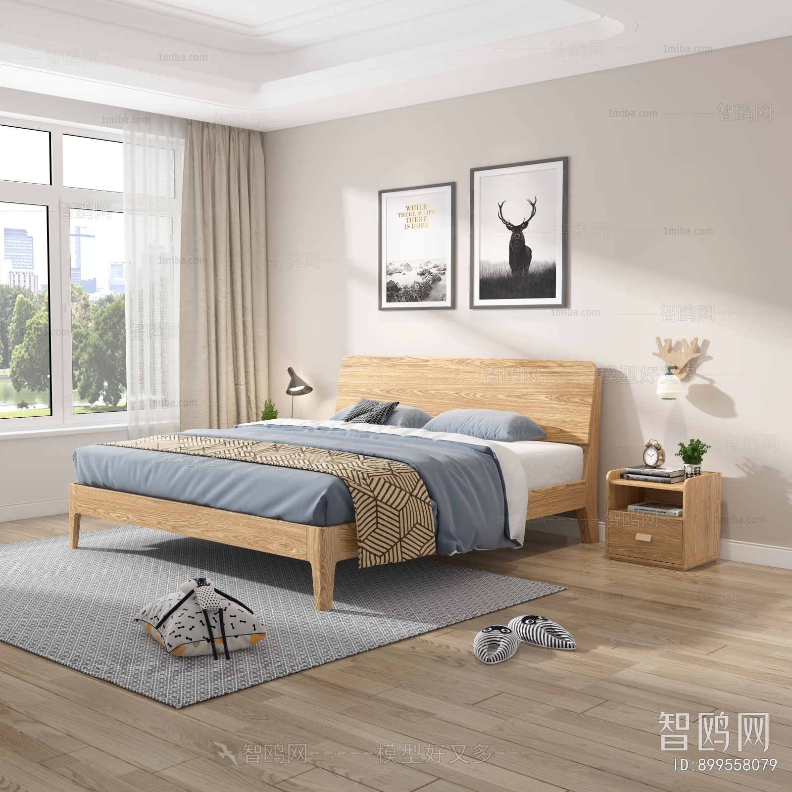 Nordic Style Double Bed