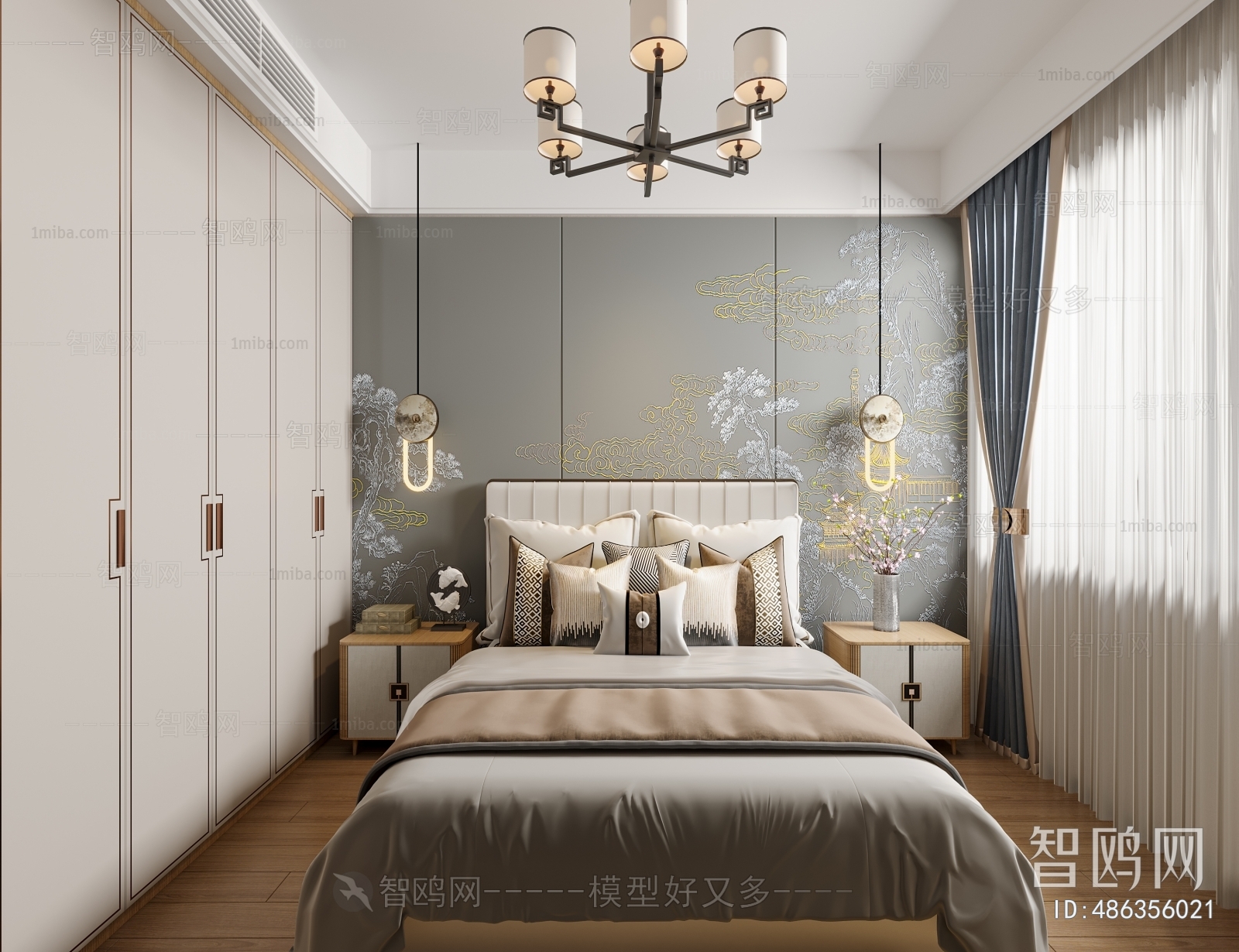 New Chinese Style Bedroom