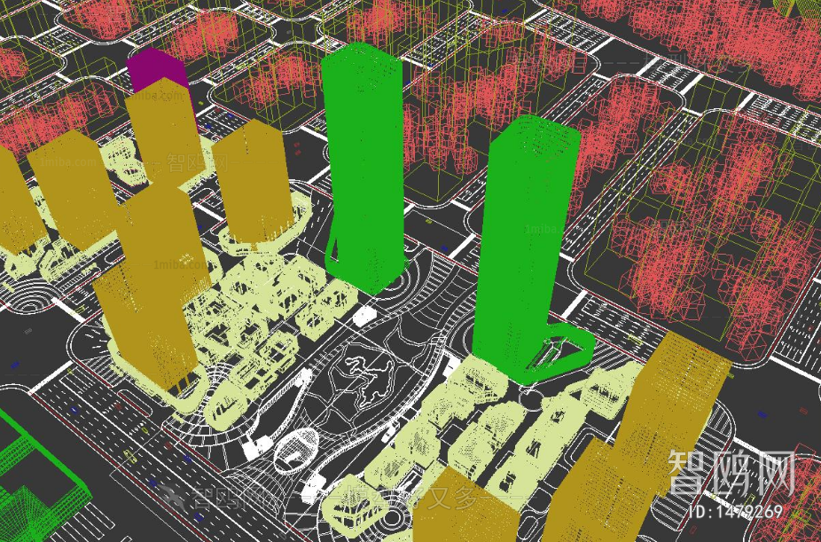 Modern Architectural Bird's-eye View Planning