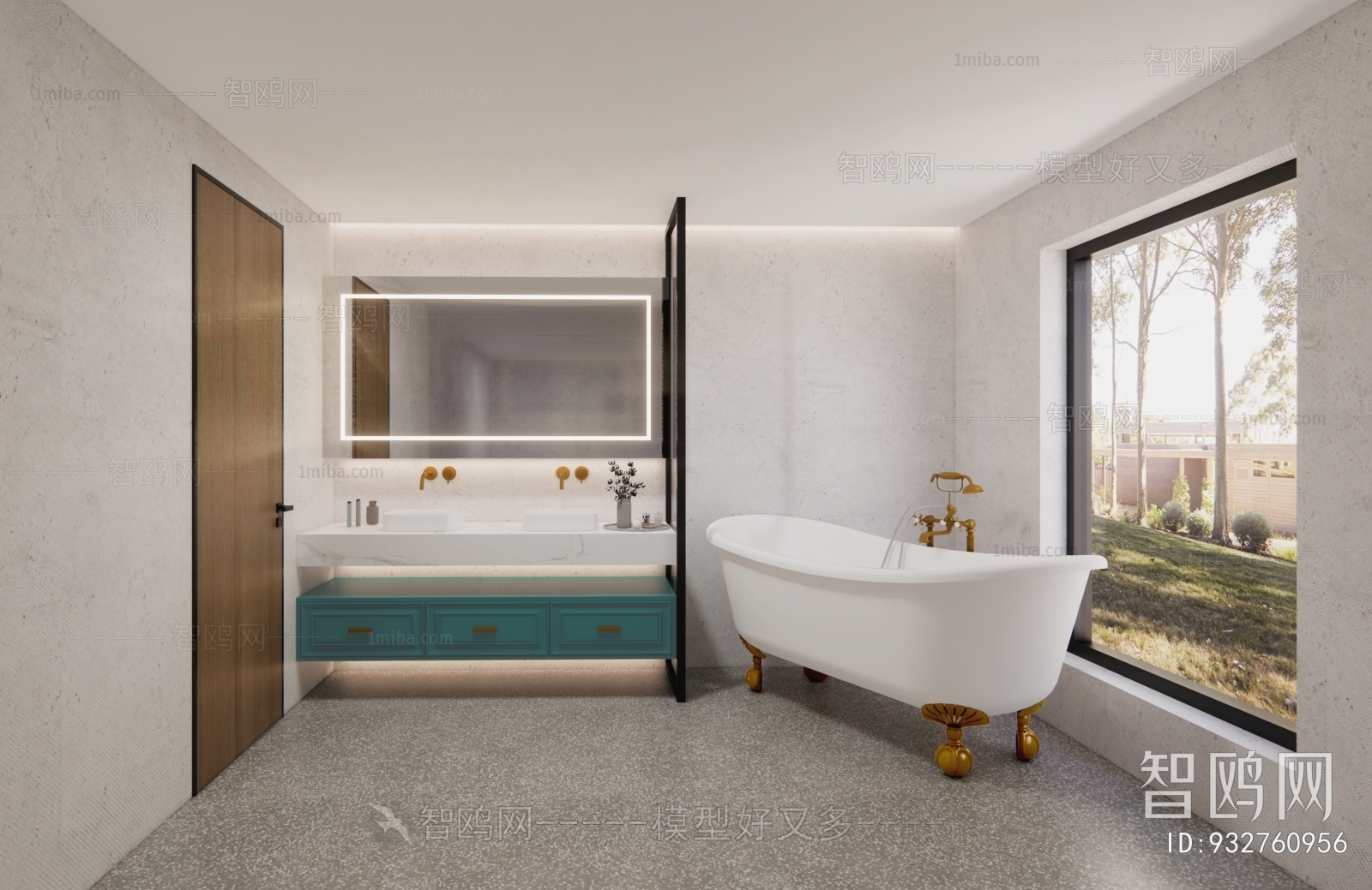 Modern Nordic Style Bathtub