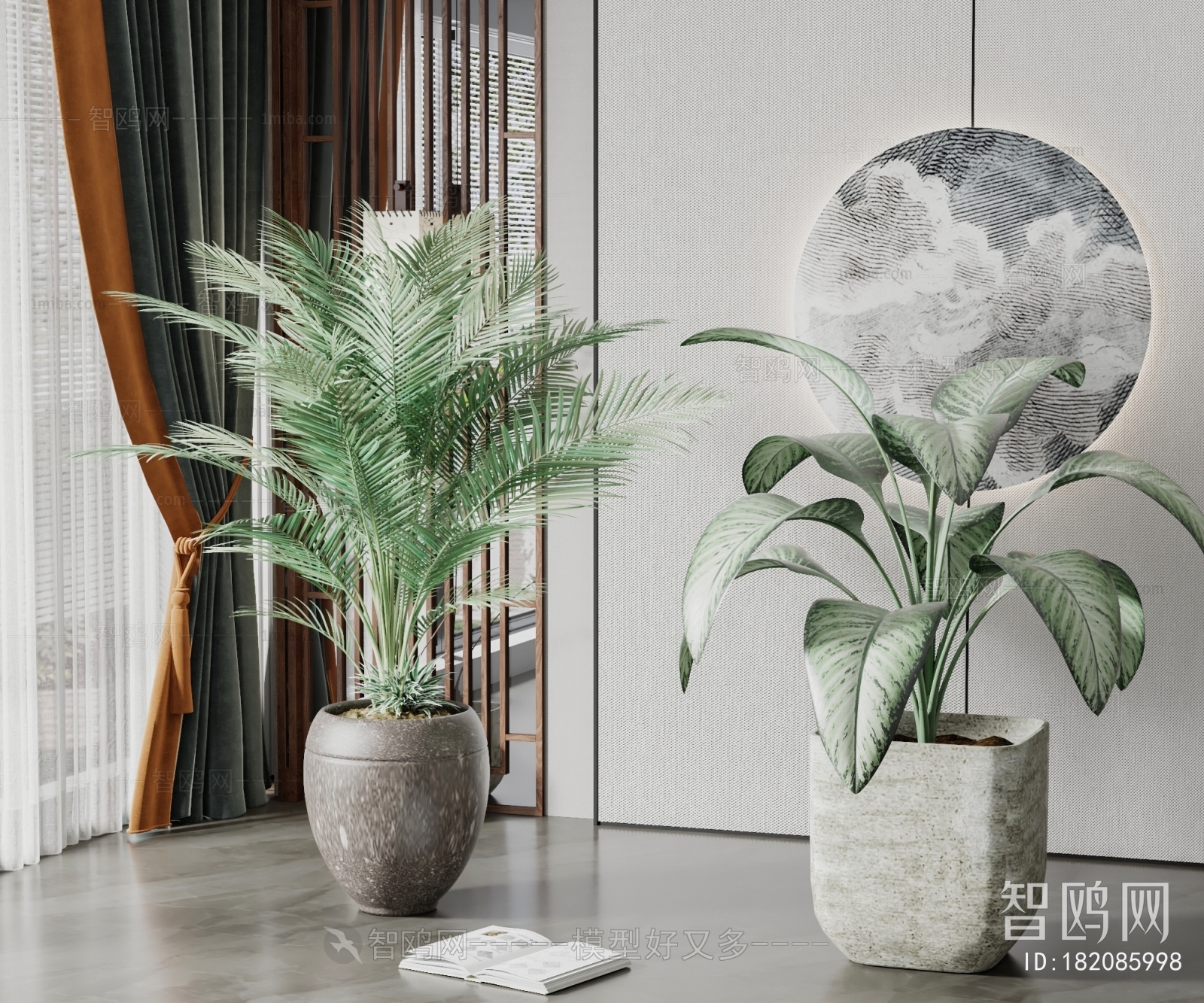 New Chinese Style Potted Green Plant