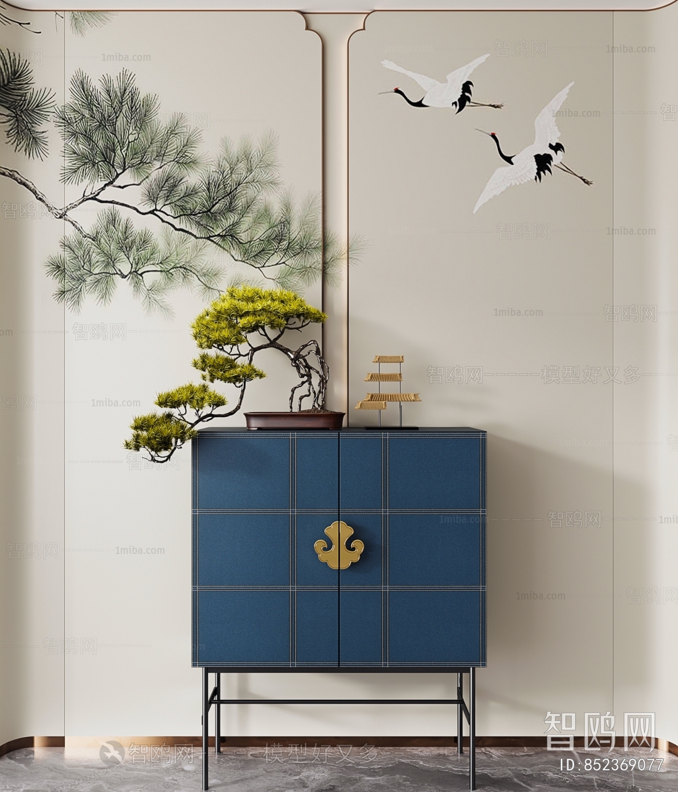 New Chinese Style Entrance Cabinet