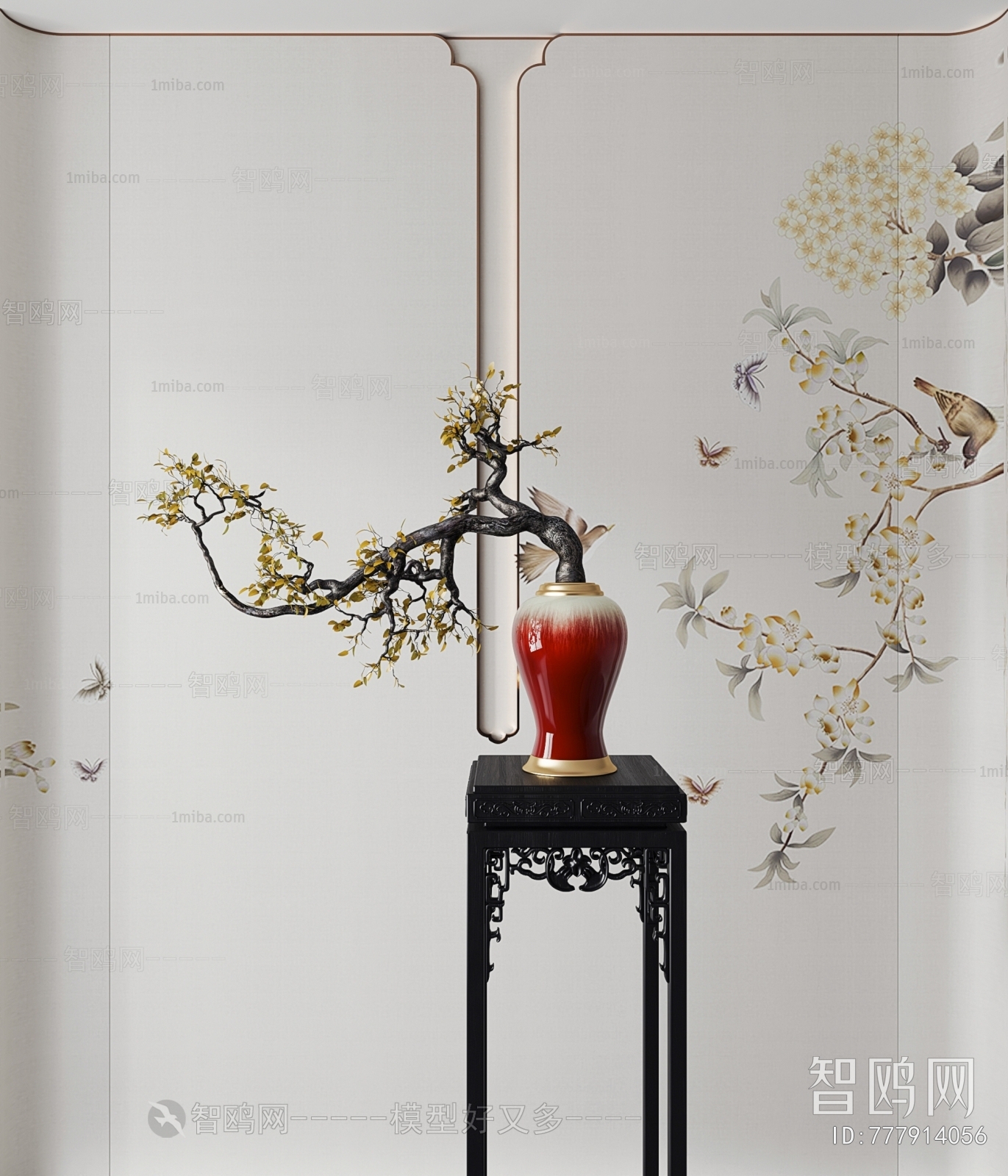 新中式花瓶 花架