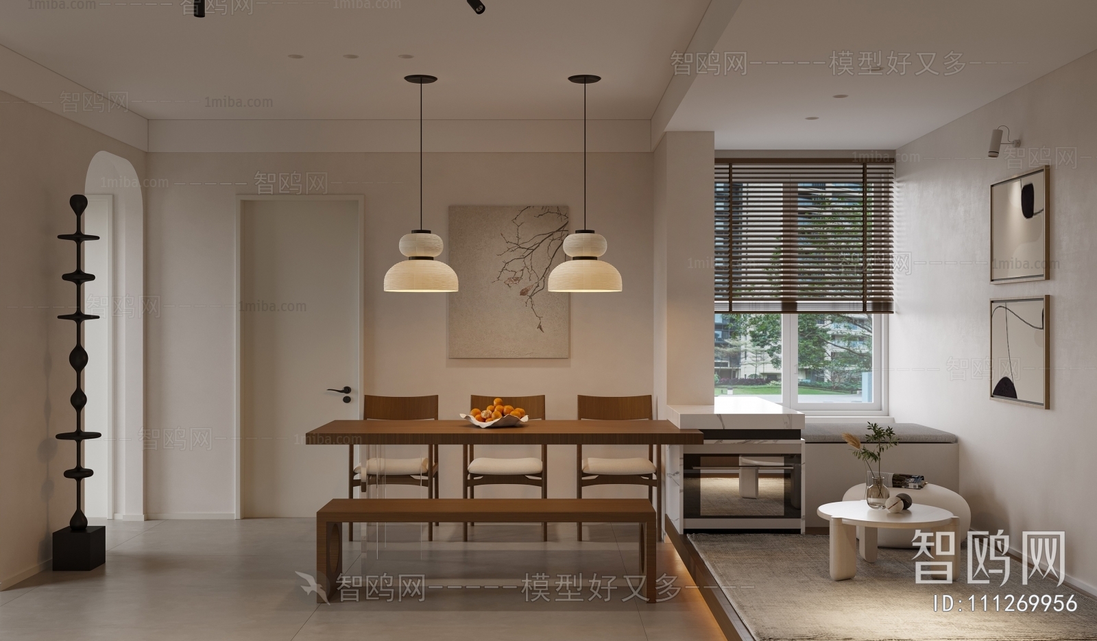 Wabi-sabi Style Dining Room