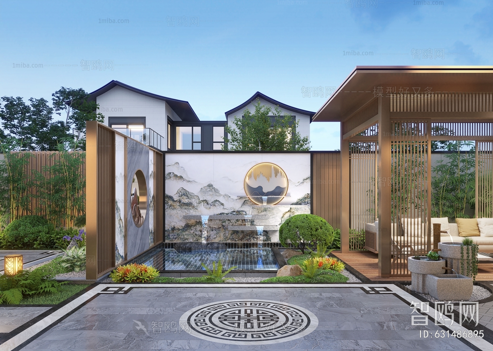 New Chinese Style Courtyard/landscape